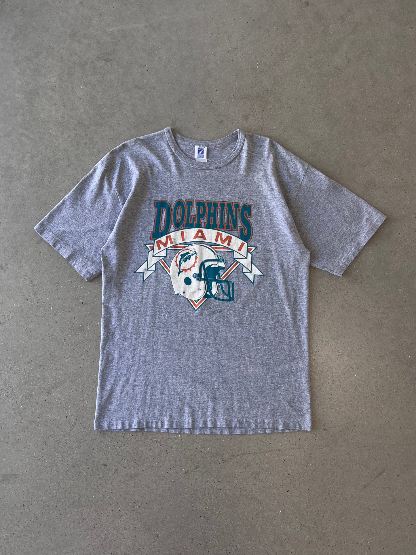 Vintage Dolphins Miami Gray Tee - XL