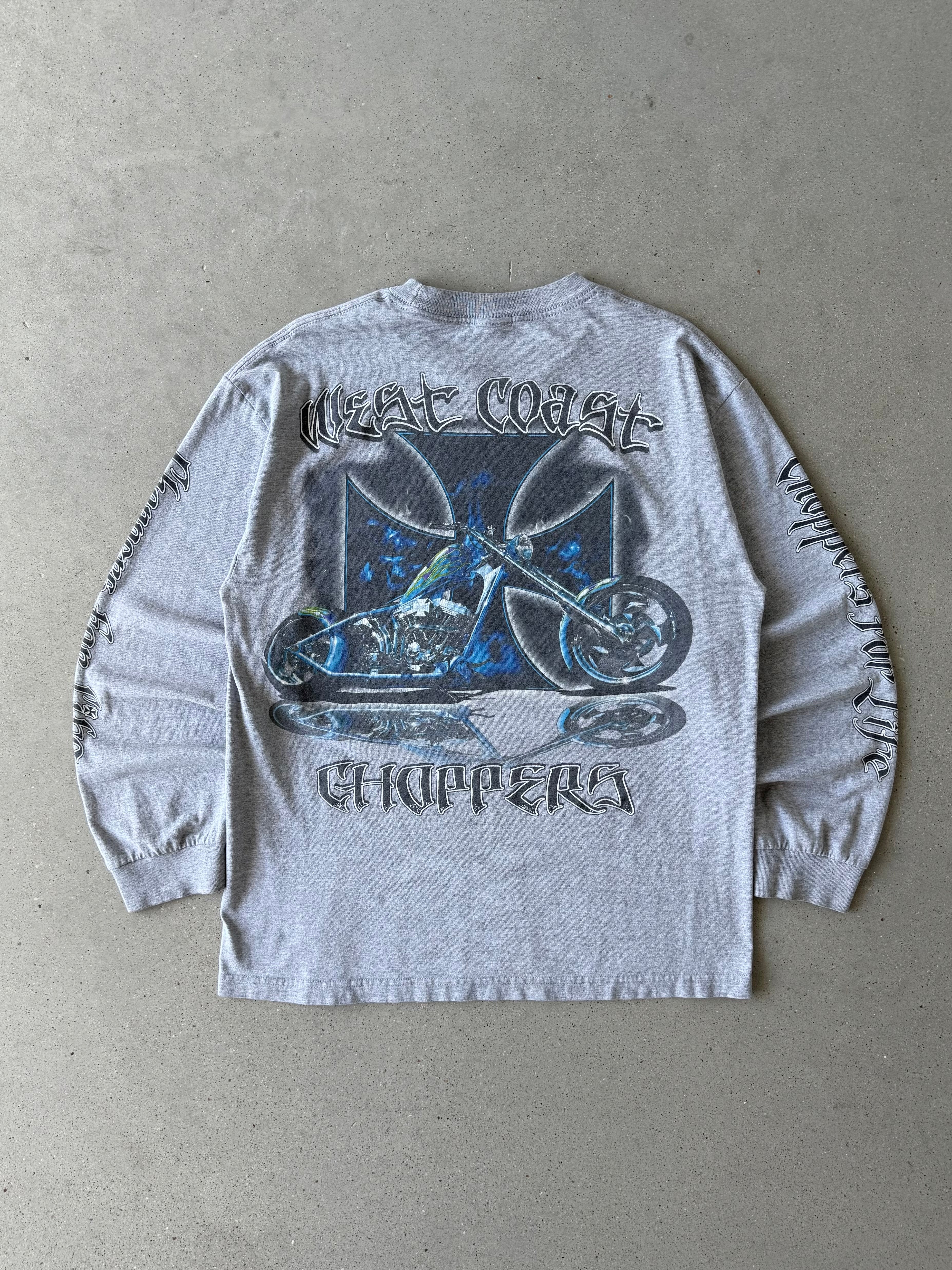 Vintage West Coast Chopper Gray Long Sleeve - L