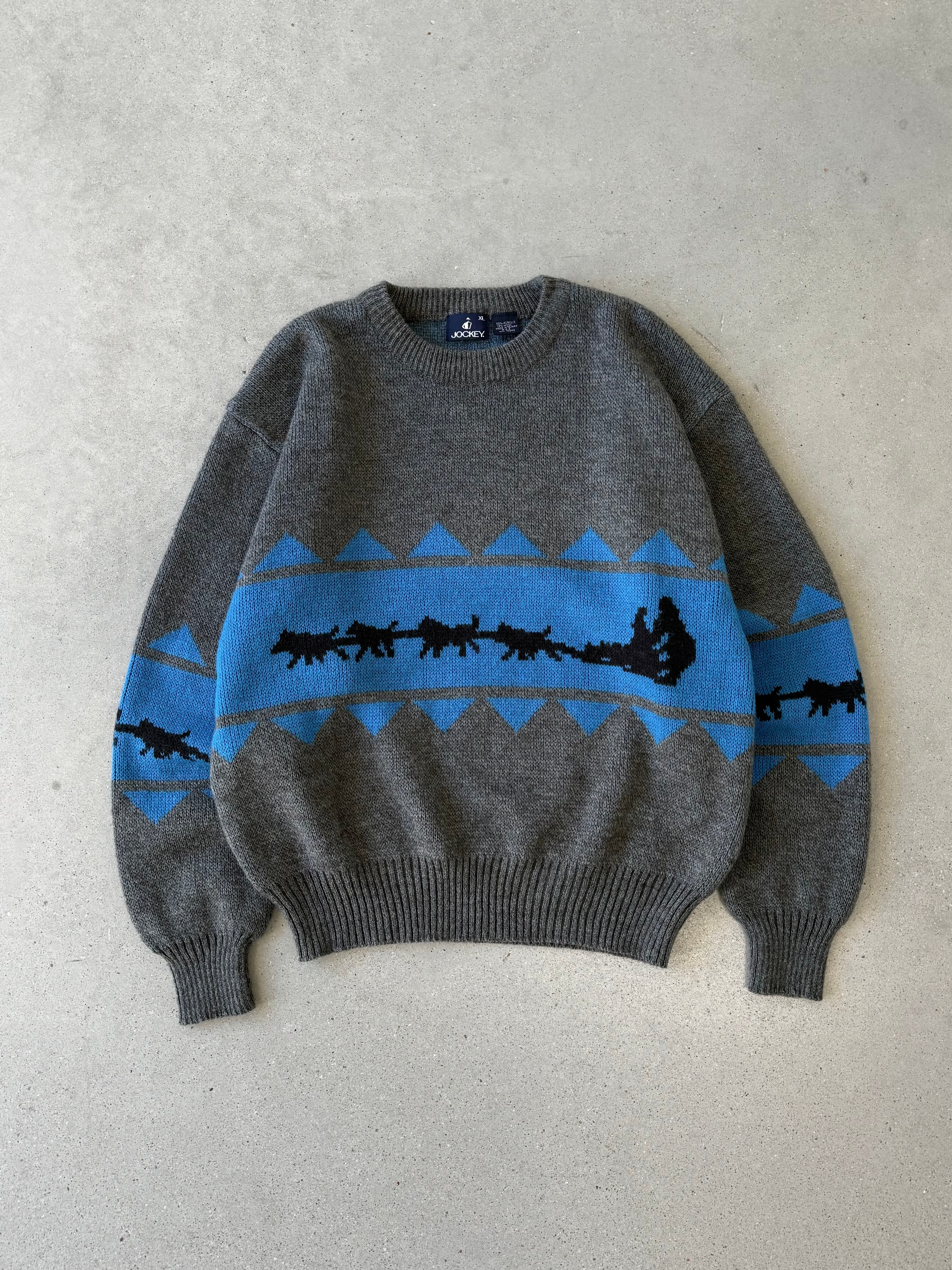 Vintage Jockey Dogsled Sweater - XL
