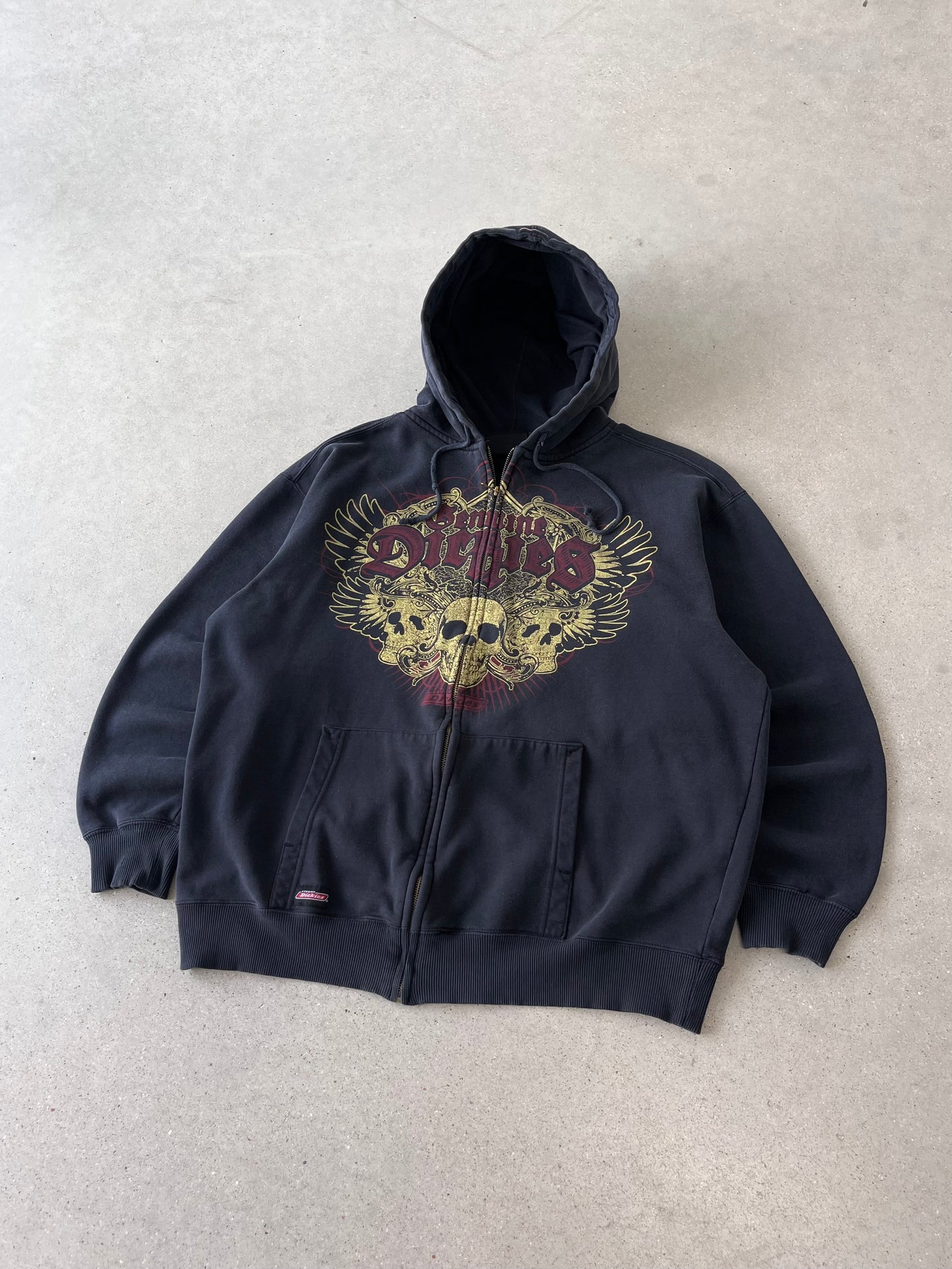 Vintage Y2K Dickies Zip-up Hoodie - XL