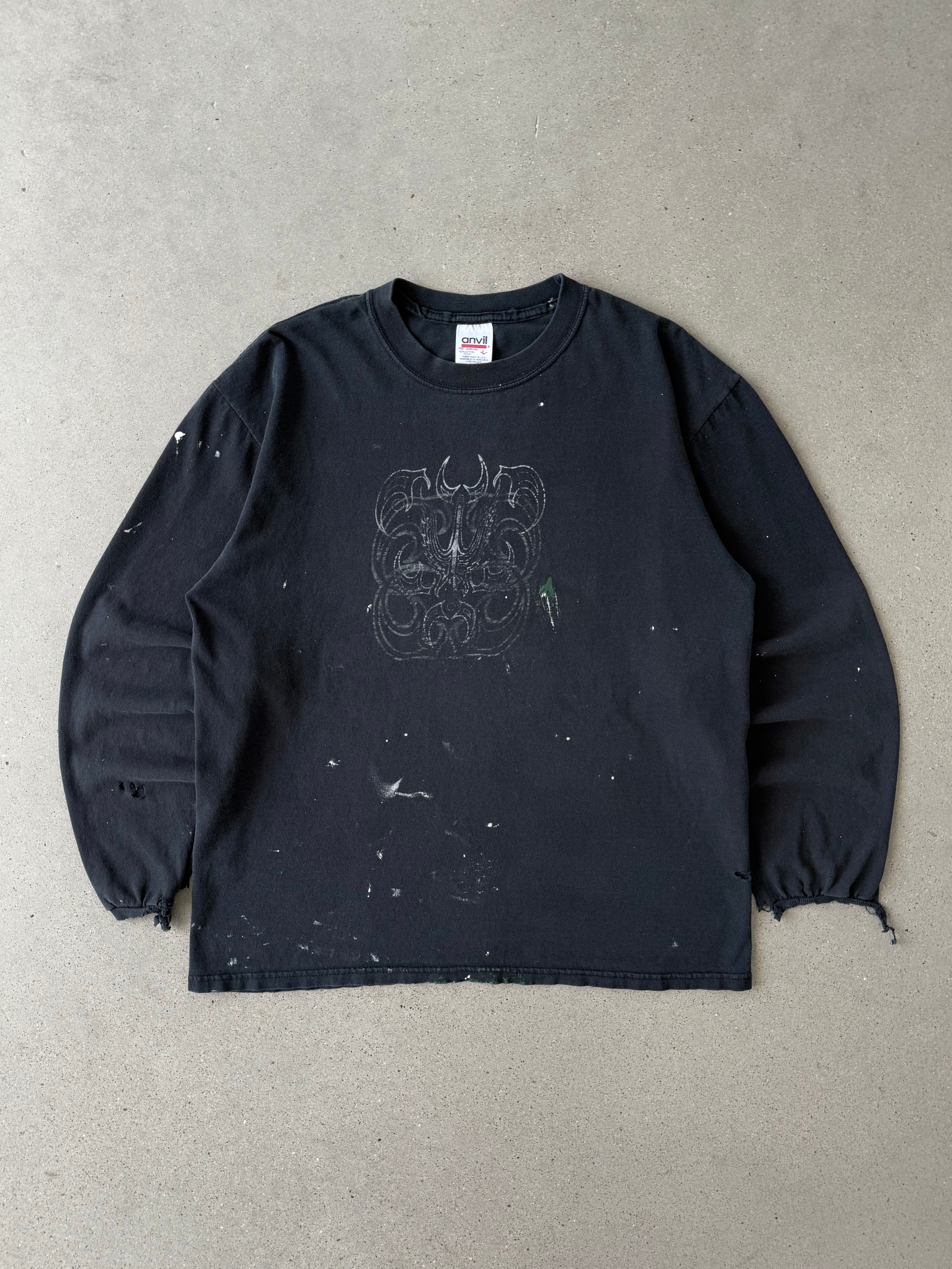 Vintage 90s Tribal Distressed Long Sleeve - L