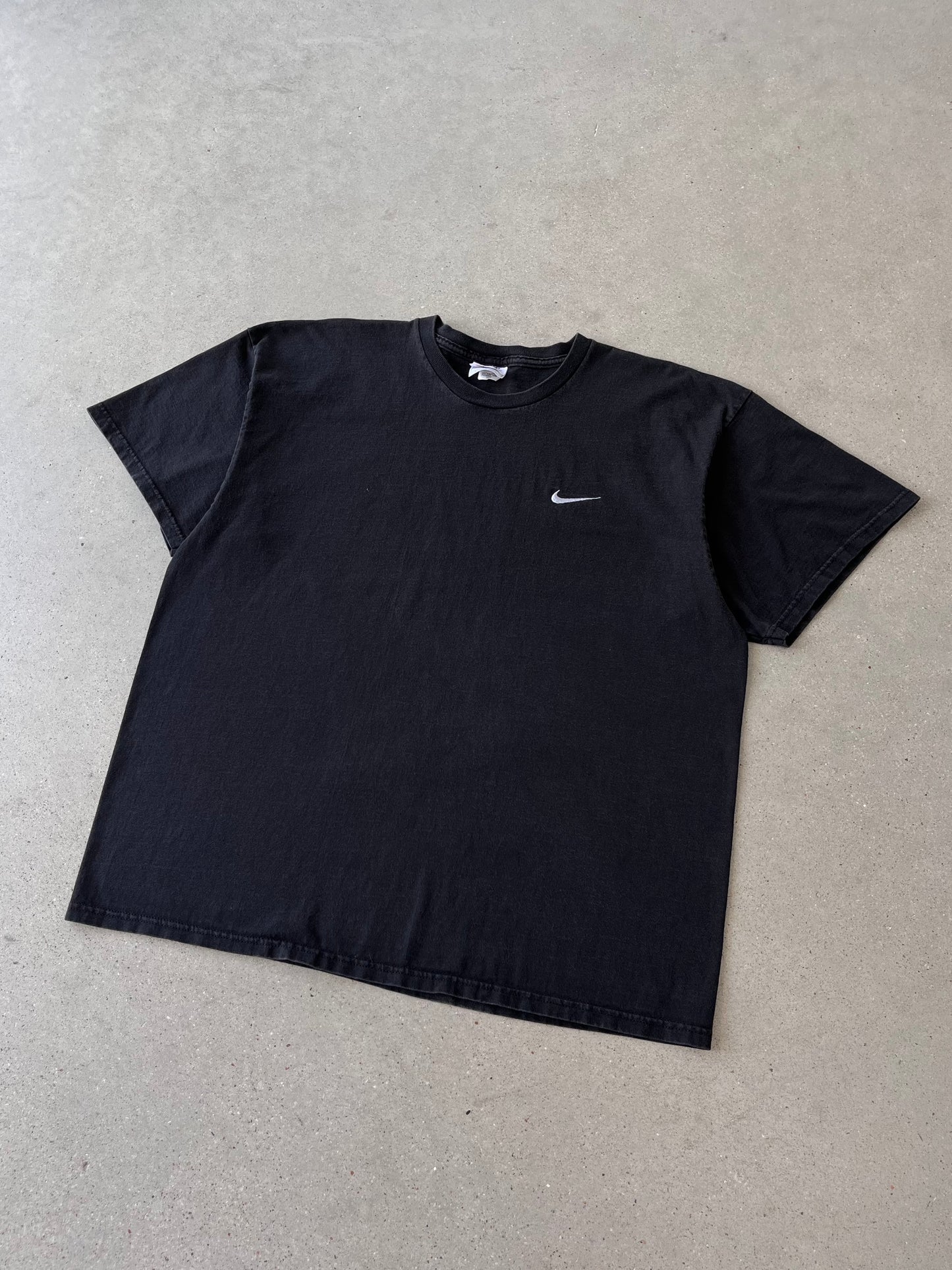 Vintage 90s Nike Mini Swoosh Black Tee - XL