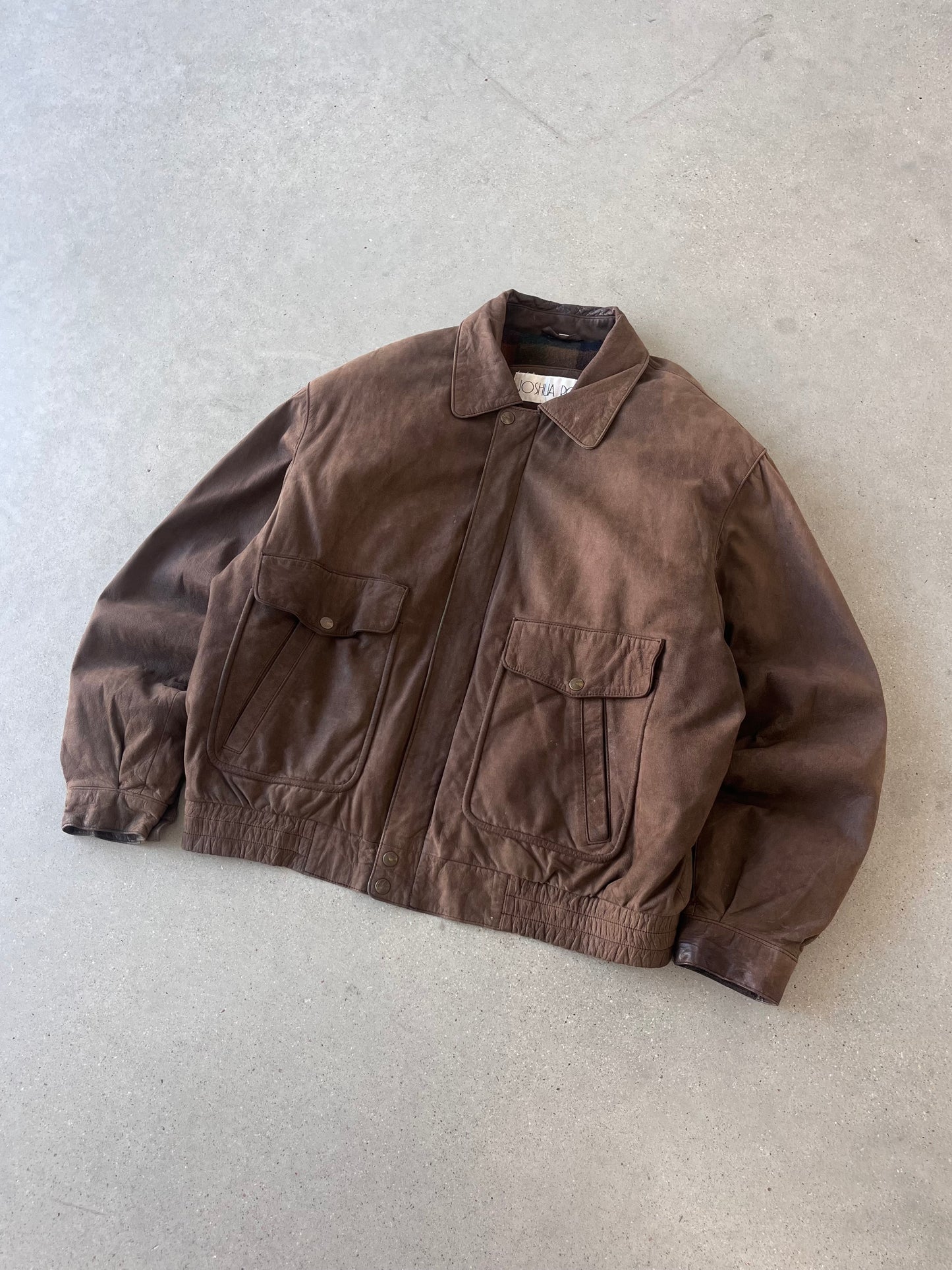 Vintage Joshua Ross Suede Bomber Jacket  - L