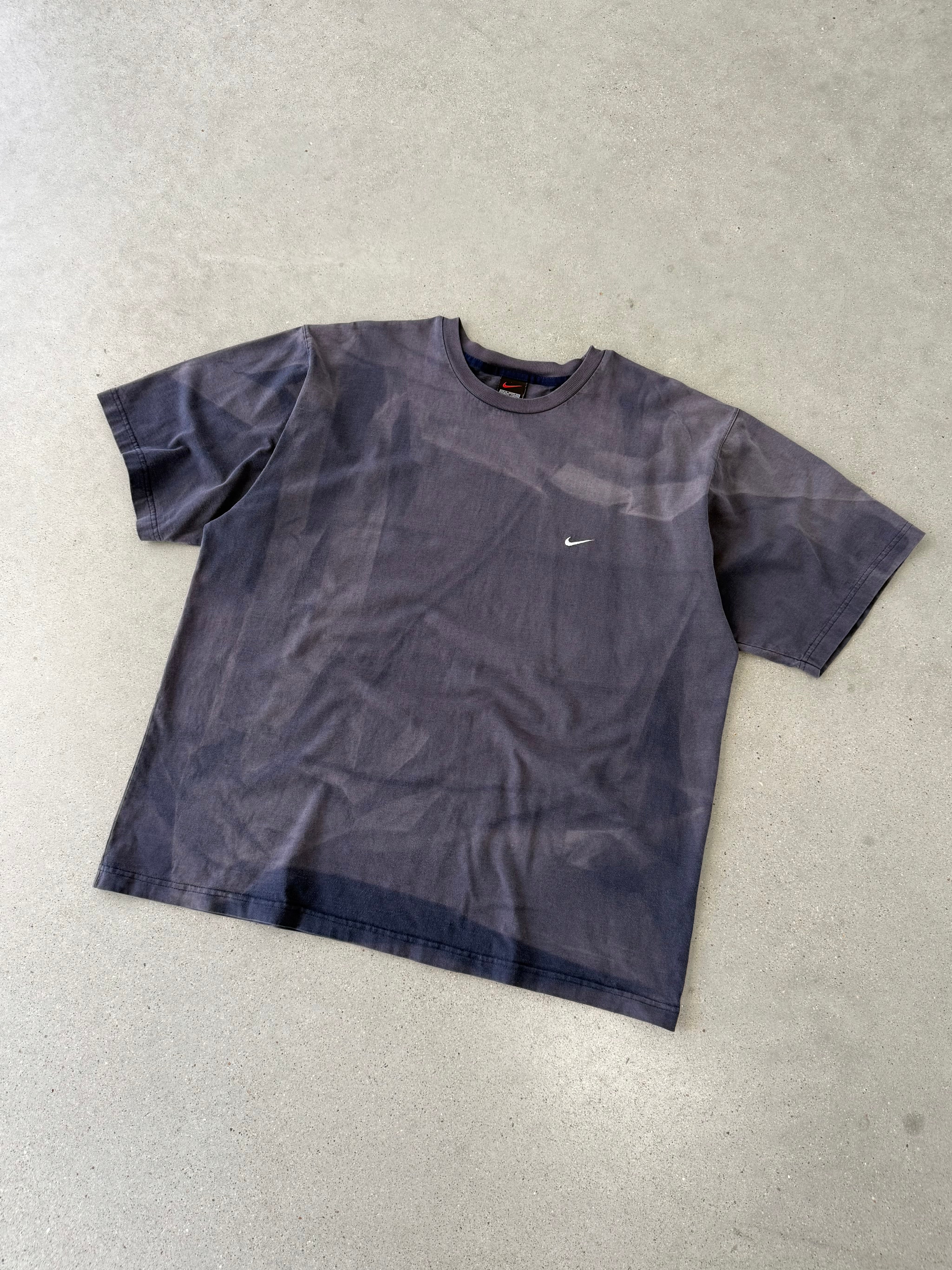 Vintage Nike Sun Damaged Mini Swoosh Tee - XL