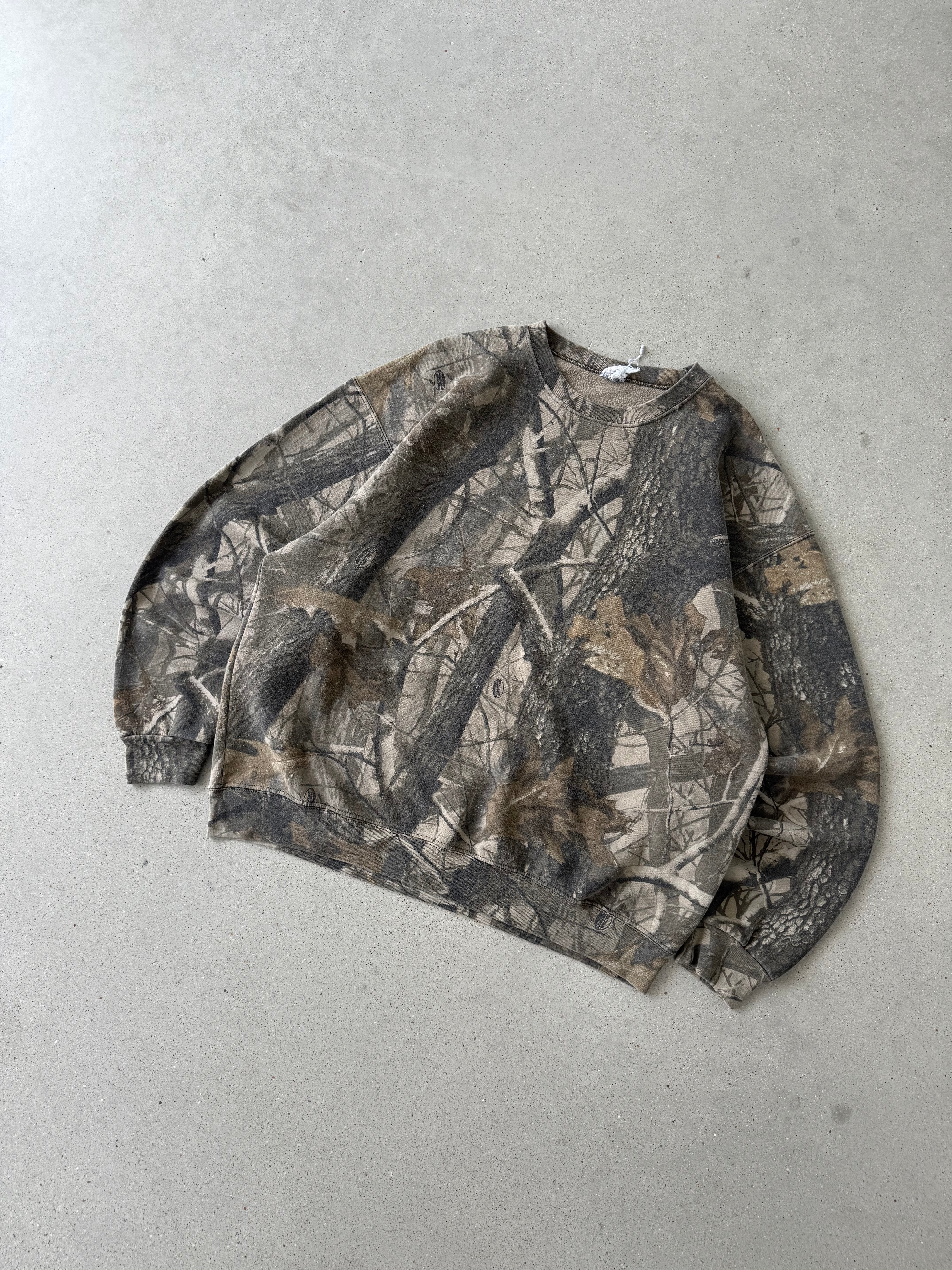 Vintage 90s Jerzees Realtree Camo Crewneck - XL
