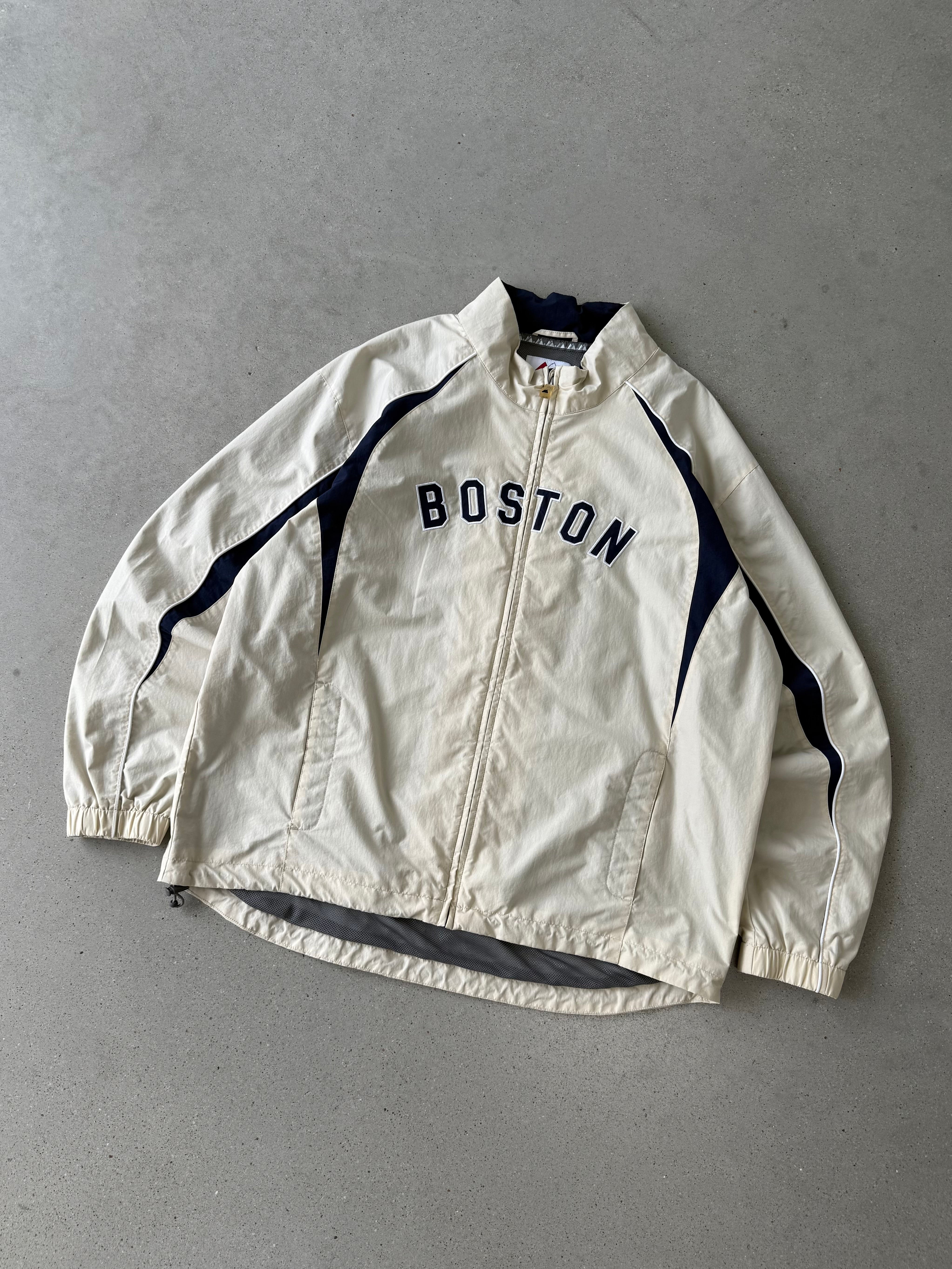 Vintage Boston Red Sox Cream Track Jacket - XL