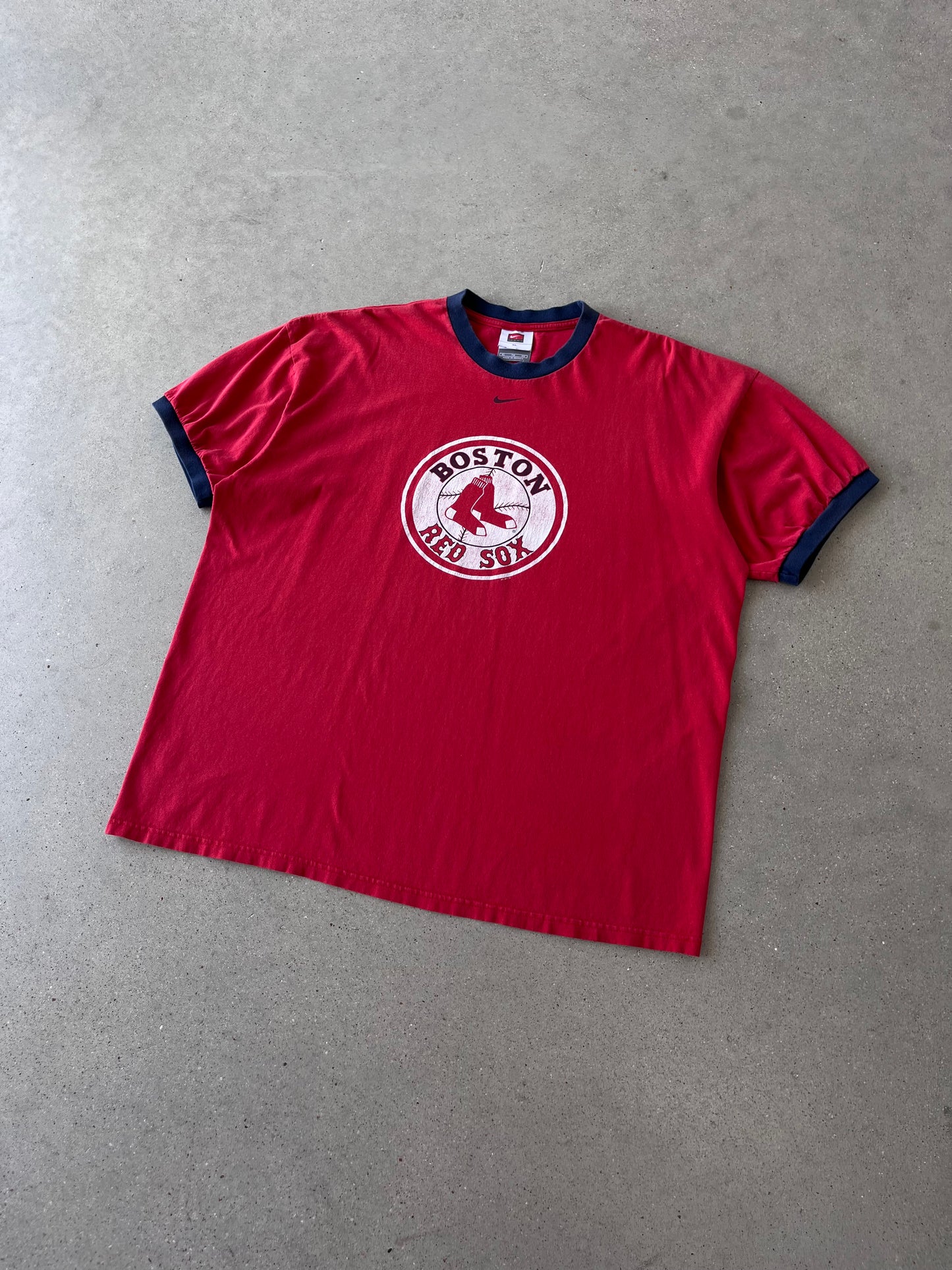 Vintage Nike Boston Red Sox Ringer Tee - XL