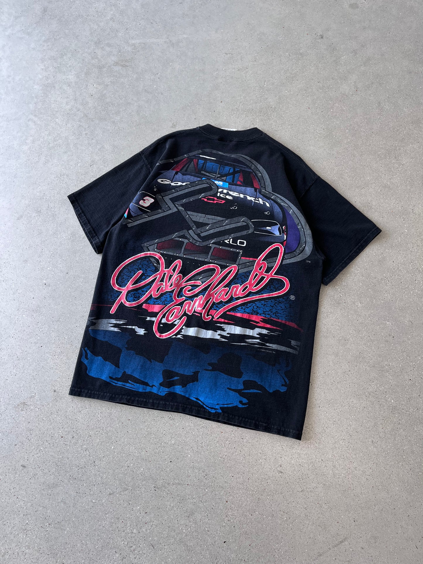 Vintage Dale Earnhardt "The Man" AOP NASCAR Tee - L