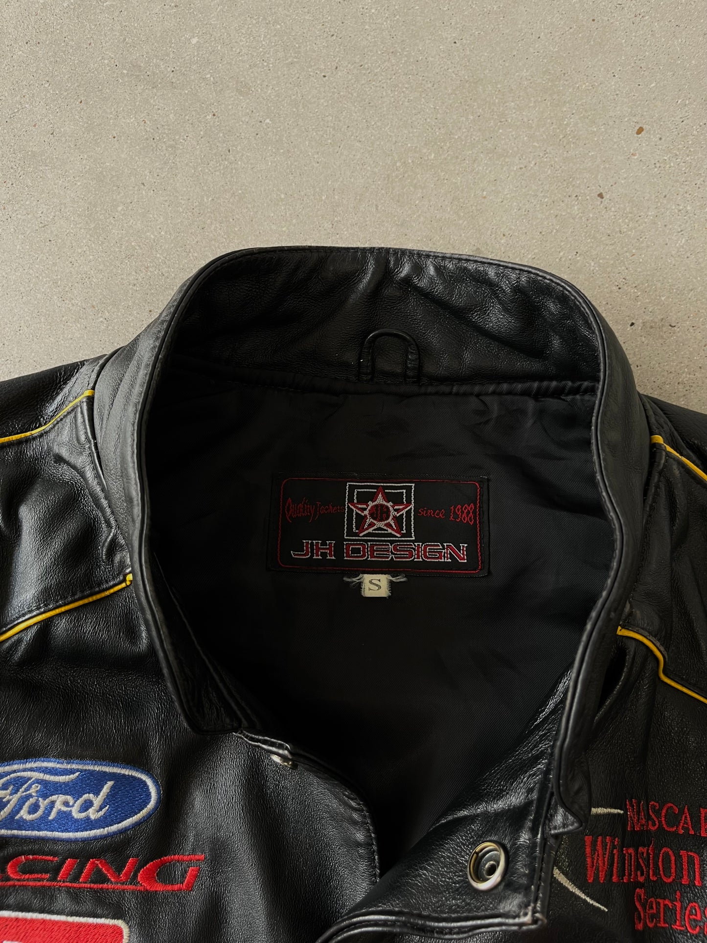 Vintage UPS x Ford Racing Leather Jacket - S