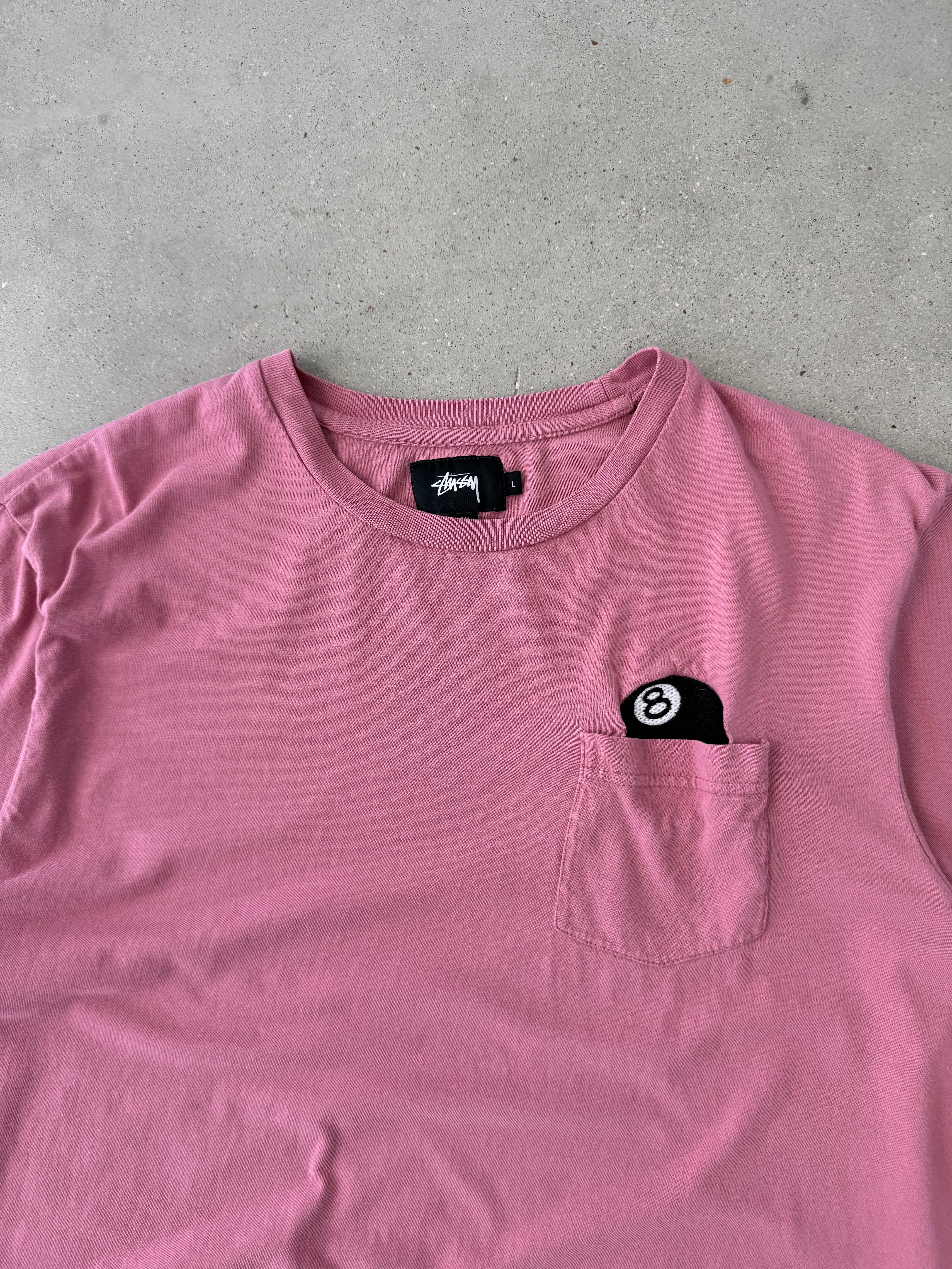 Vintage Stussy 8 Ball Pocket Tee - L