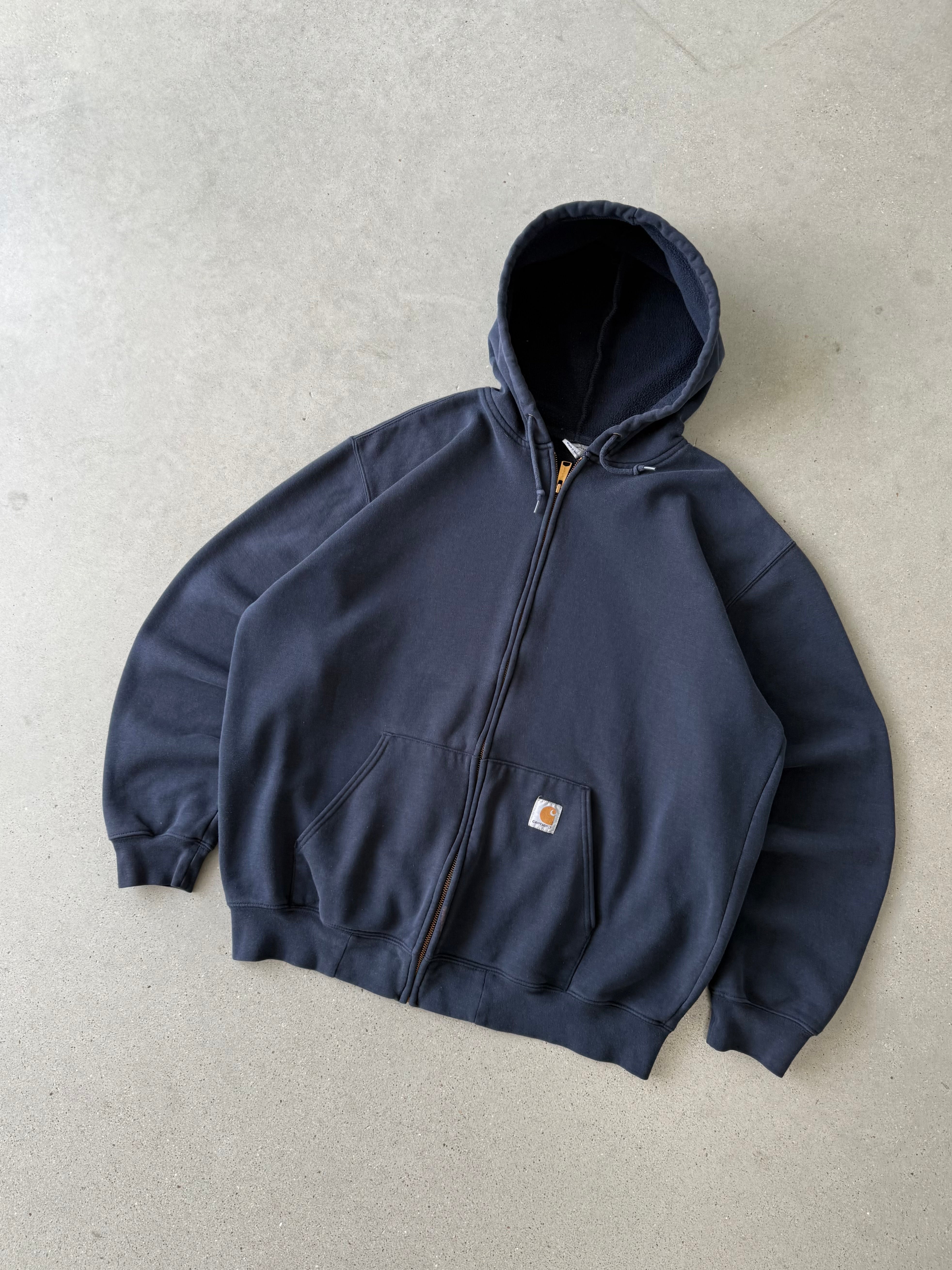 Vintage Carhartt Zip-up Navy Hoodie - XL