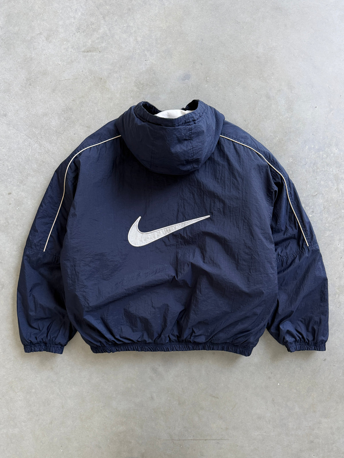 Vintage 1990s Nike Big Swoosh Puffer Jacket  (L)