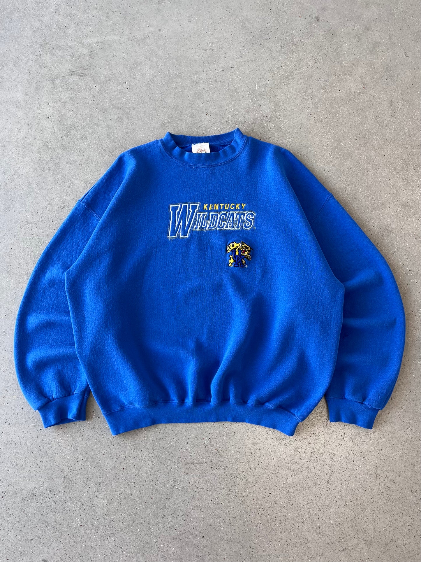 Vintage Kentucky Wildcats Blue Embroidered Crewneck - XL