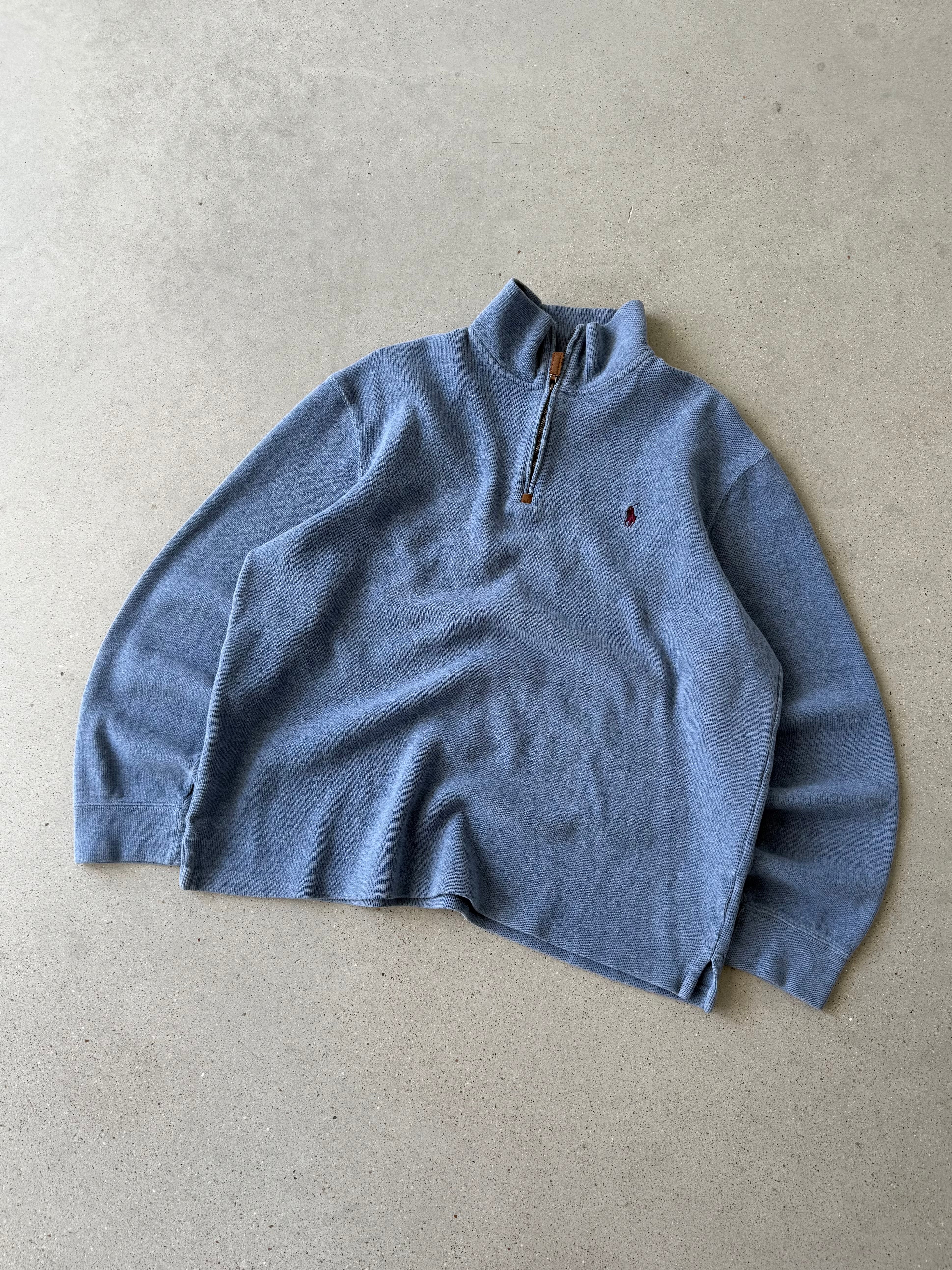 Vintage Polo Ralph Lauren Blue Quarter-zip - L