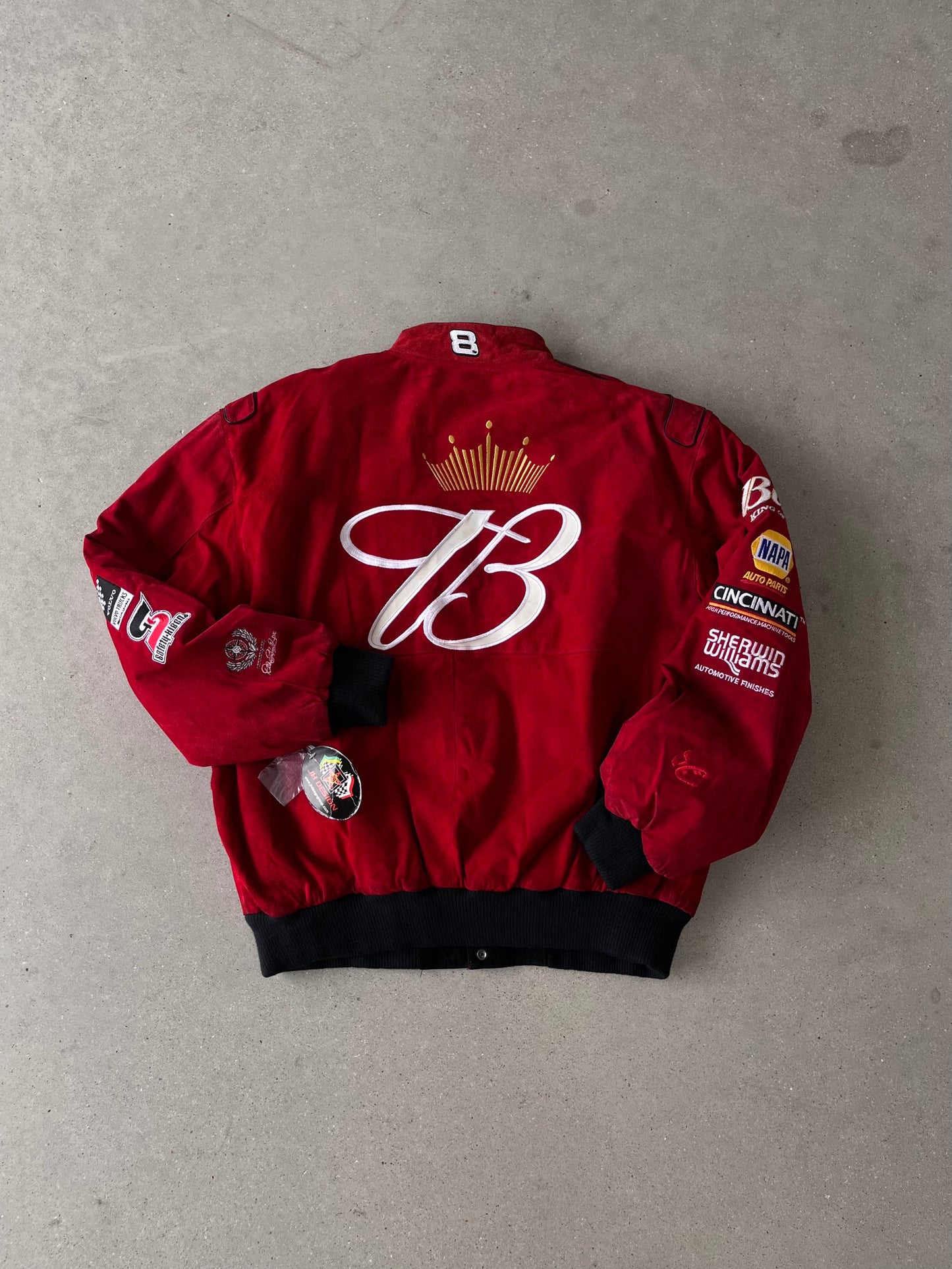 Vintage NASCAR Budweiser Suede Racing Jacket - XL