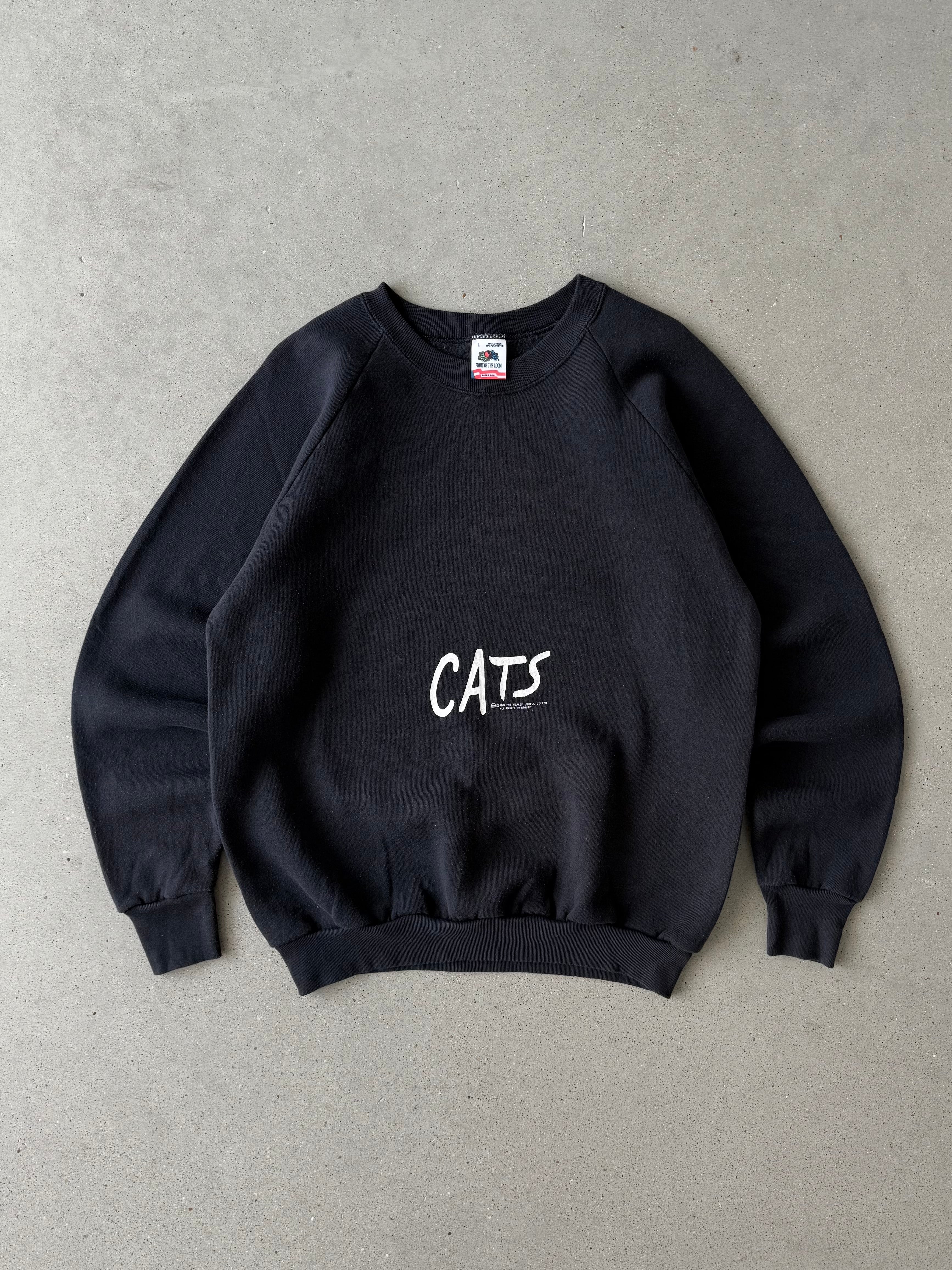 Vintage 1990s Cats Musical Crewneck - L