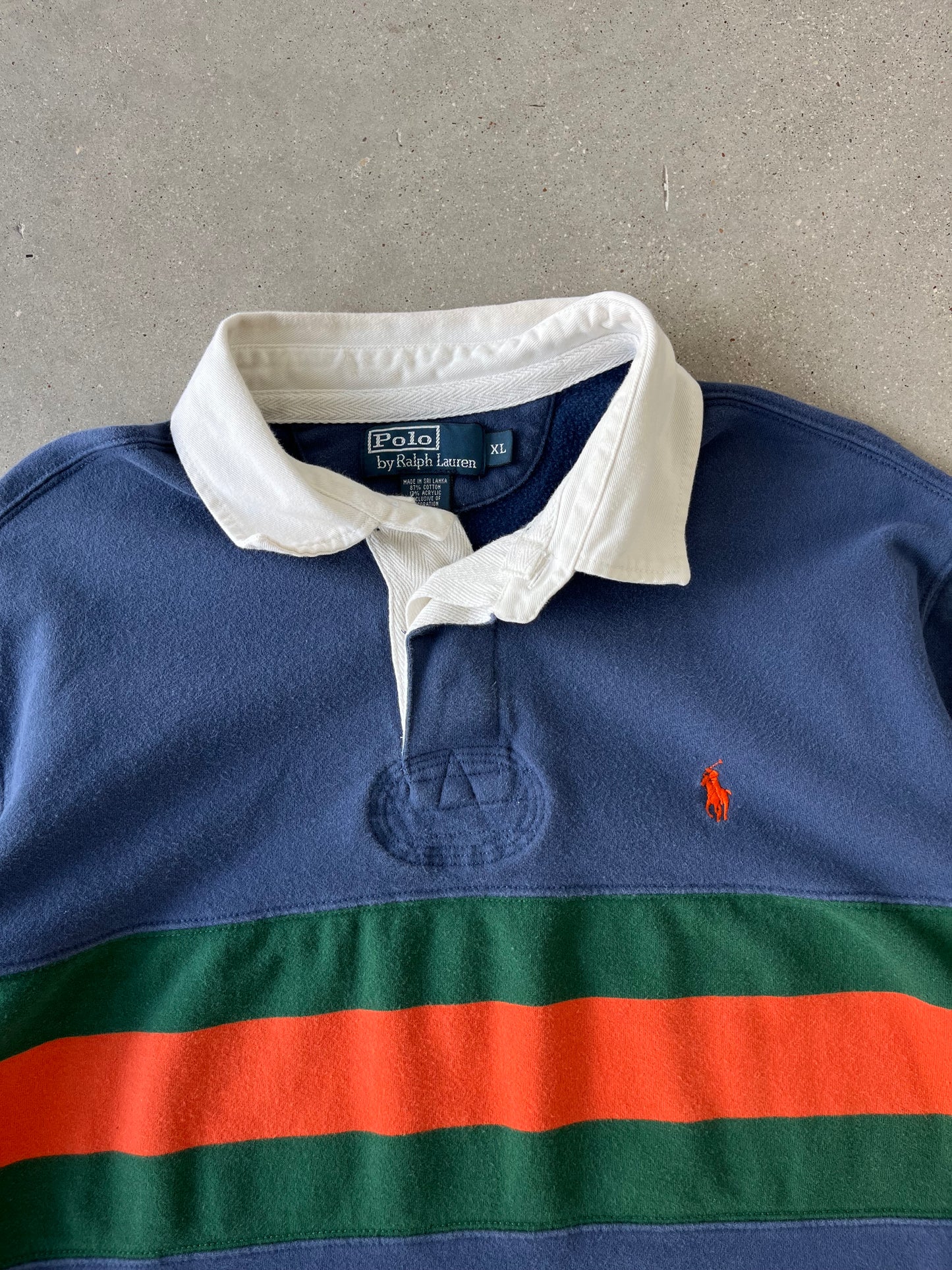 Vintage Polo Ralph Lauren Blue/Orange Long Sleeve - XL