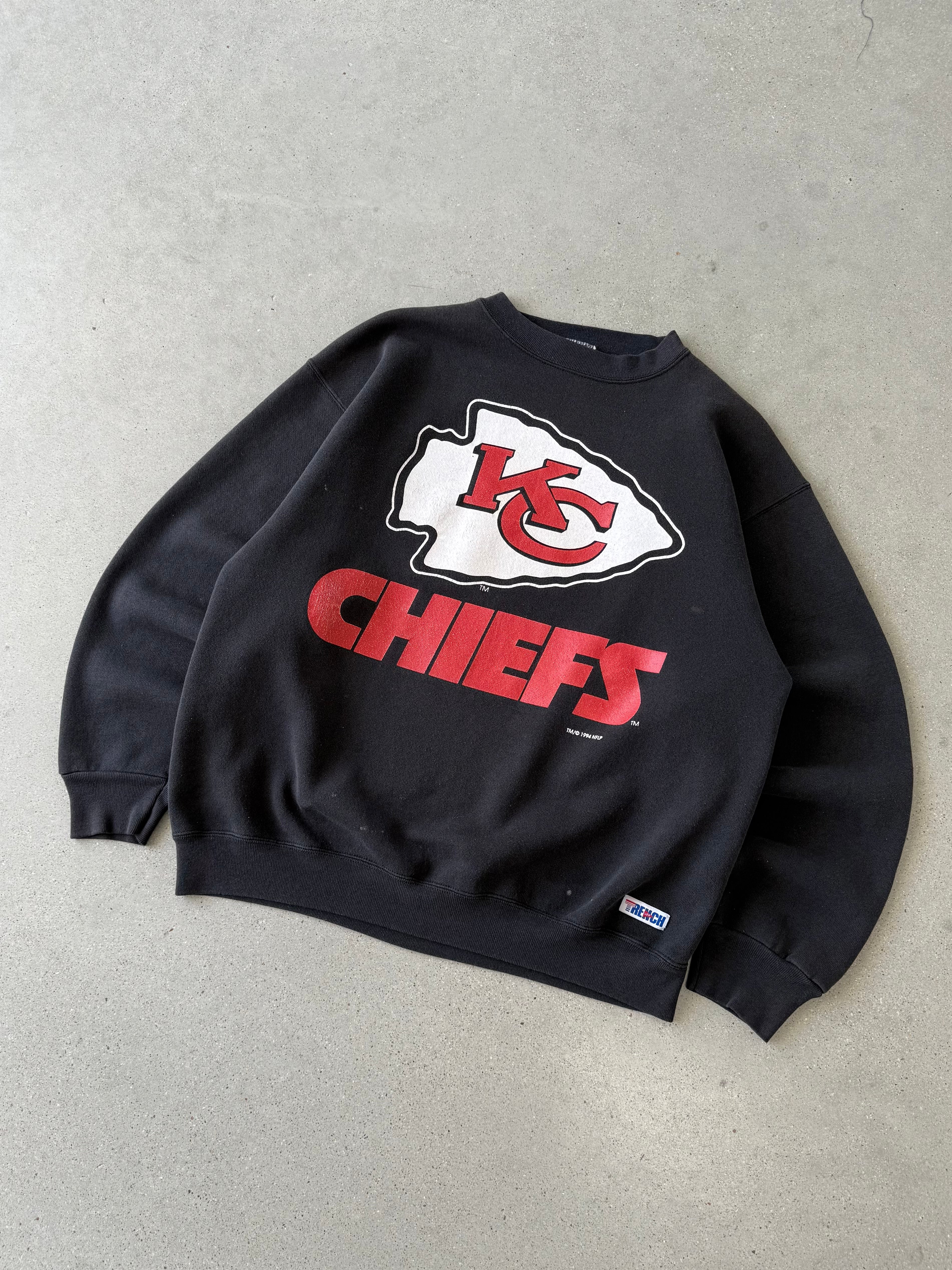 Vintage Kansas City Chiefs Black Sweatshirt  - L