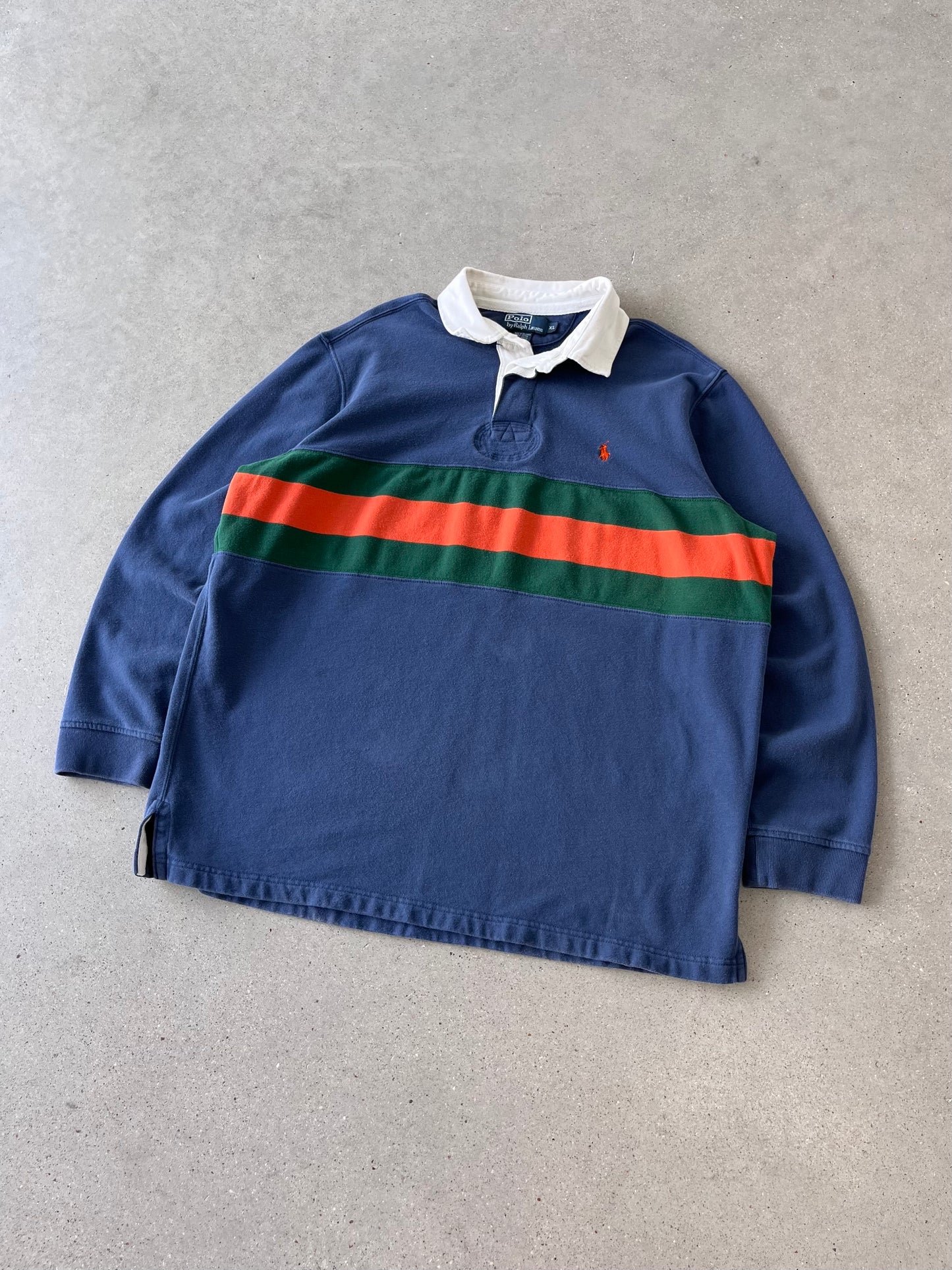 Vintage Polo Ralph Lauren Blue/Orange Long Sleeve - XL