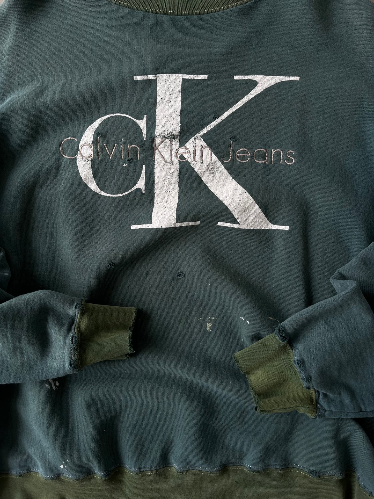 Vintage Calvin Klein Jeans Distressed Sweatshirt - M