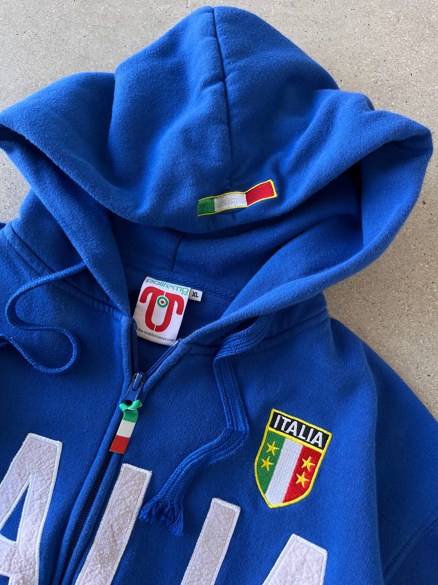 Vintage ITALIA Zip-up Hoodie - XL