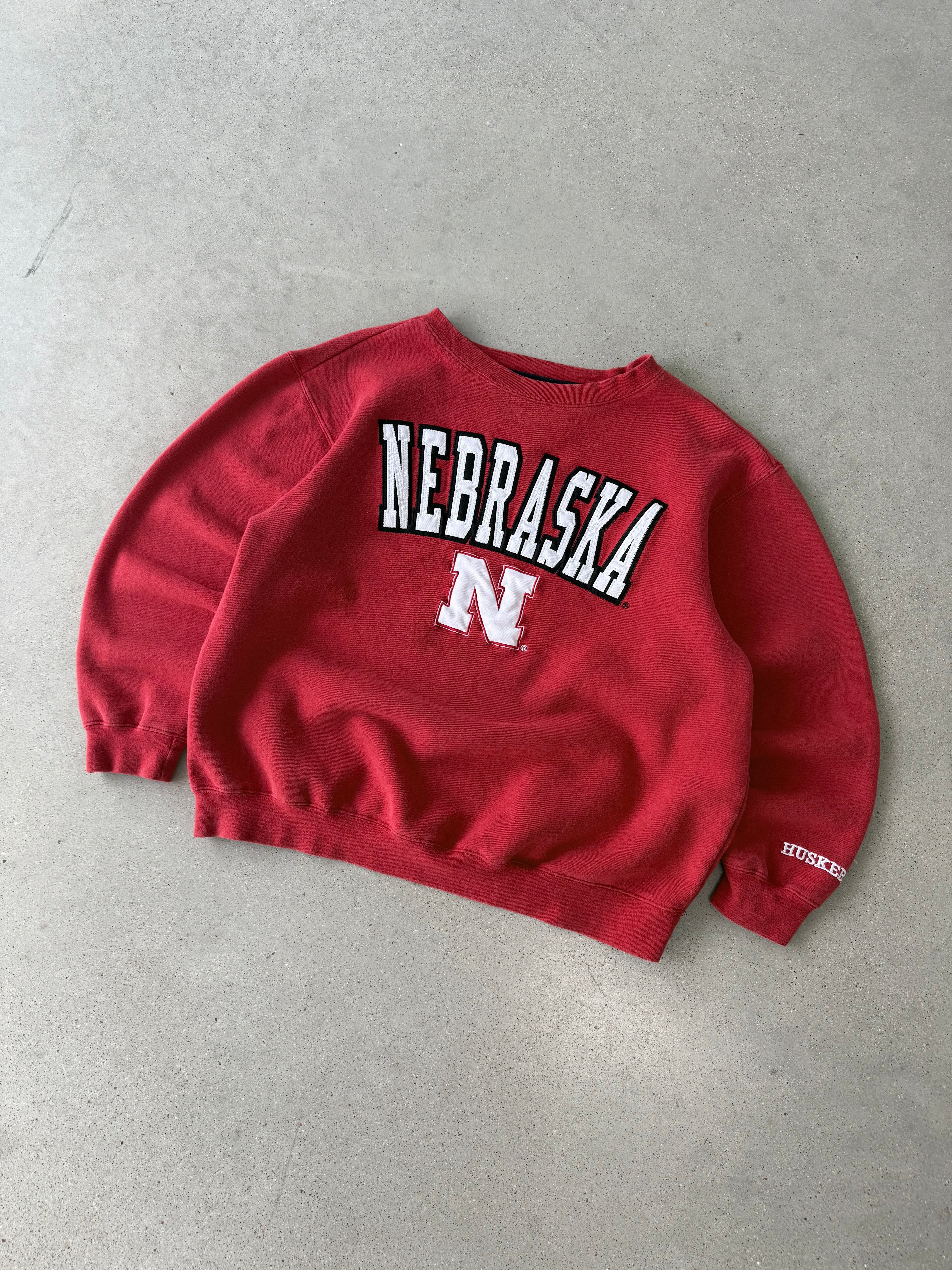Vintage Nebraska Huskers Crewneck - L