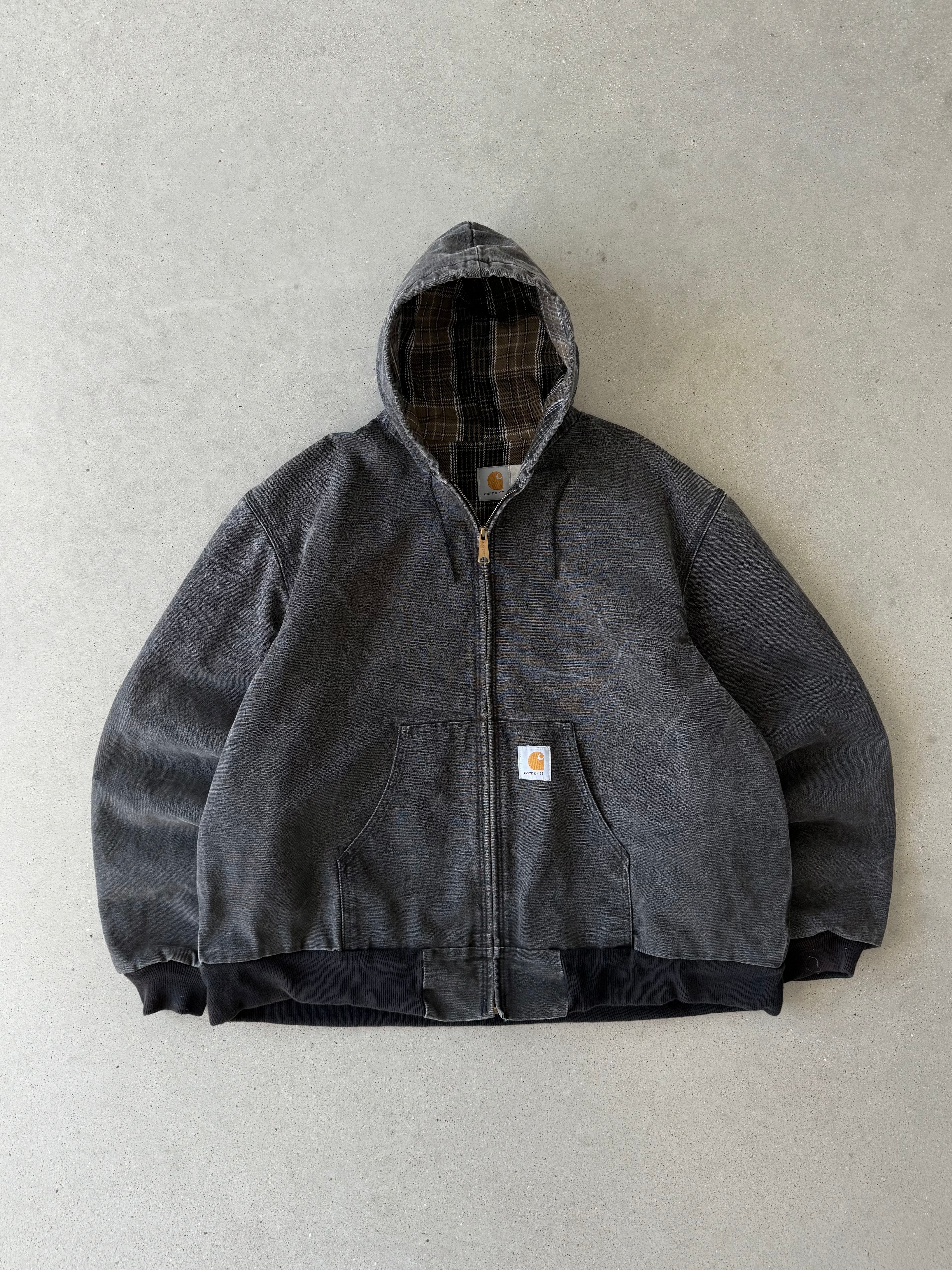 Vintage Carhartt Faded Black Active Jacket - XL (BOXY)