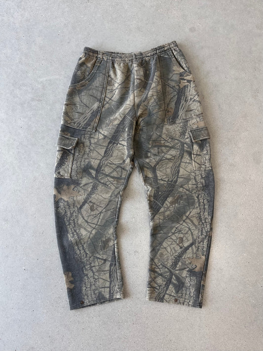 Vintage Jerzees Dark Realtree Cargo Sweatpants - L