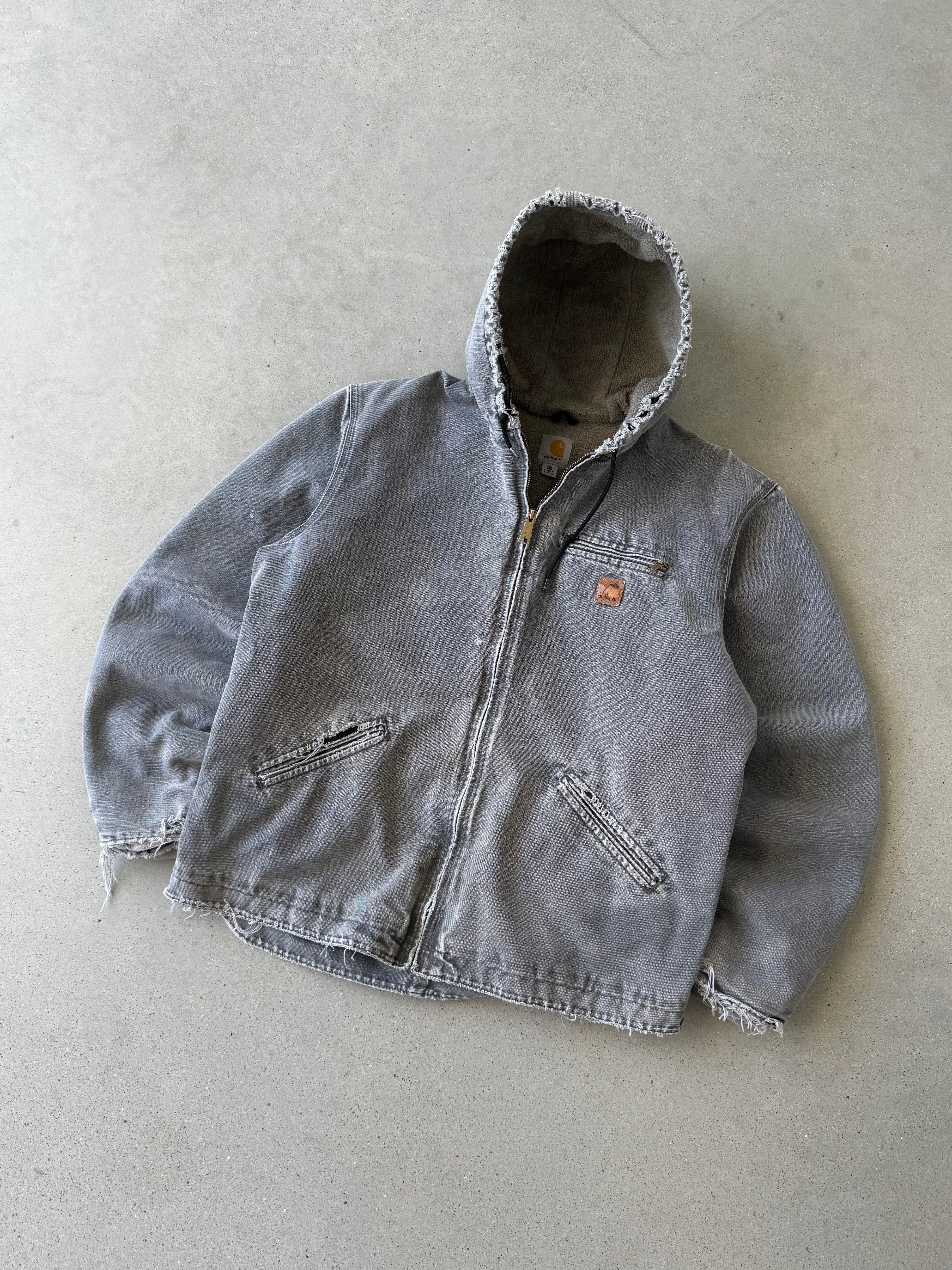 Vintage Carhartt J141 GVL Concrete Sherpa-lined Armstrong Jacket - XL