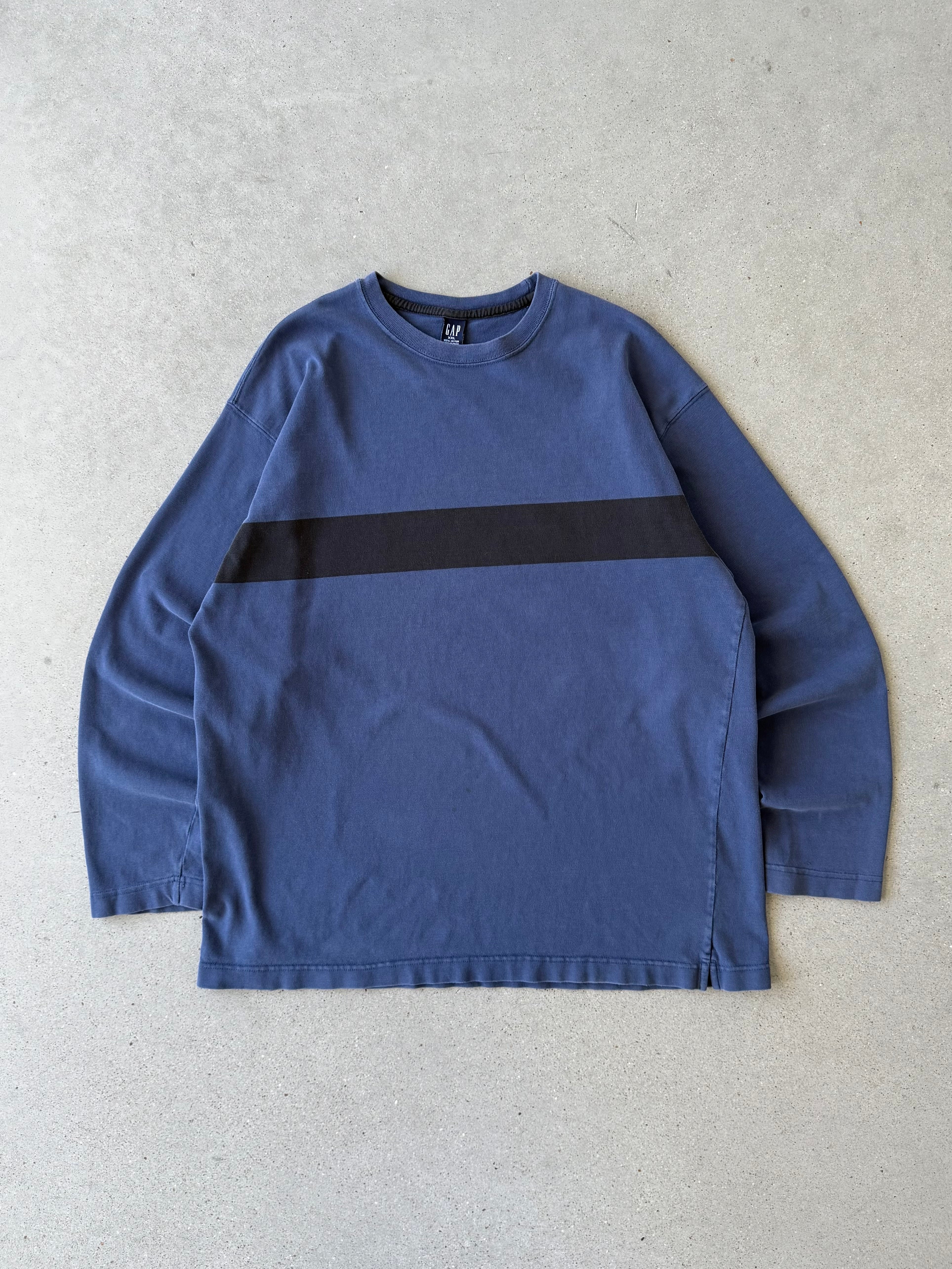 Vintage GAP Navy Striped Long Sleeve - XXL