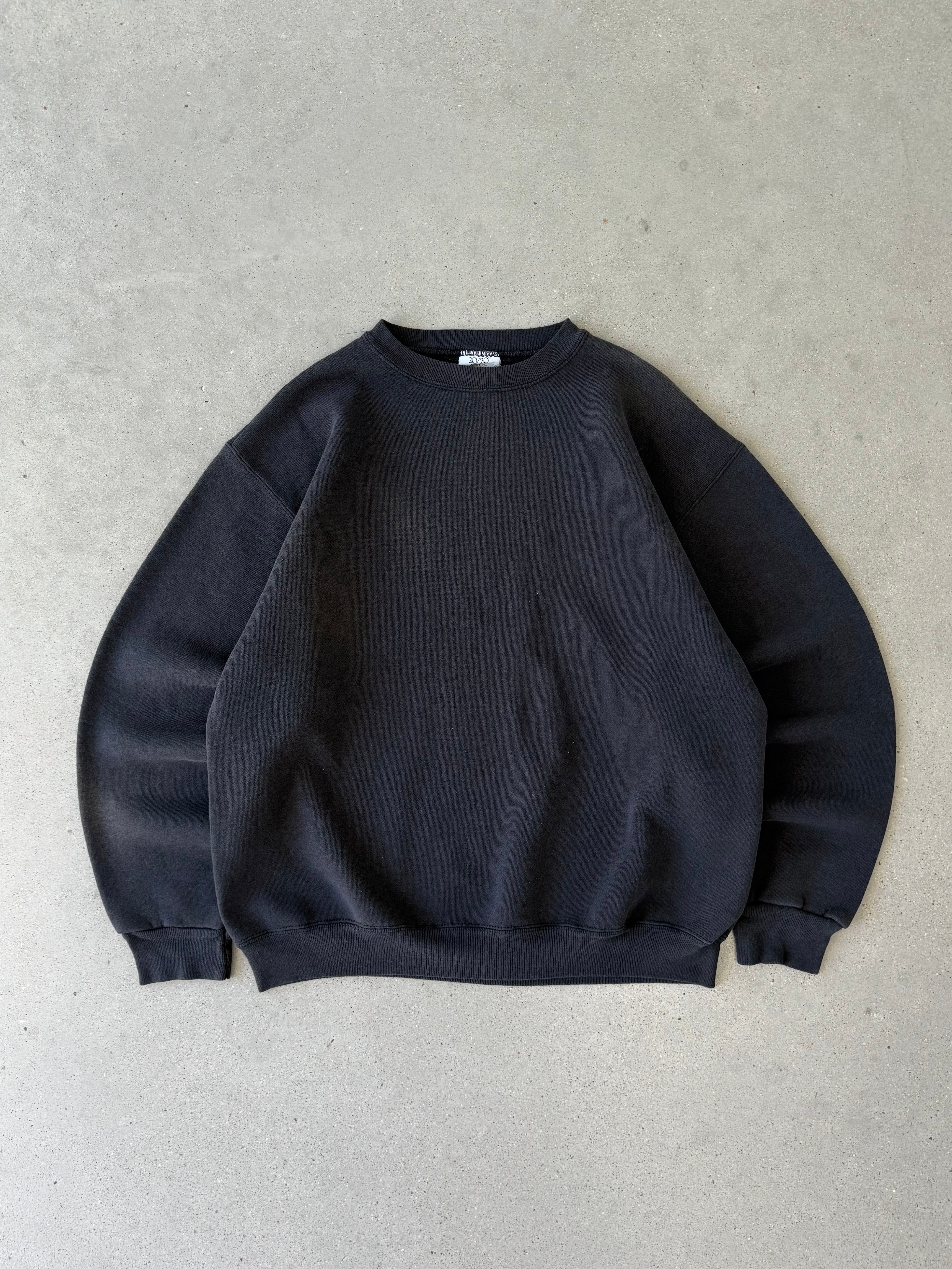 Vintage 20/20 Blank Black Crewneck  - L