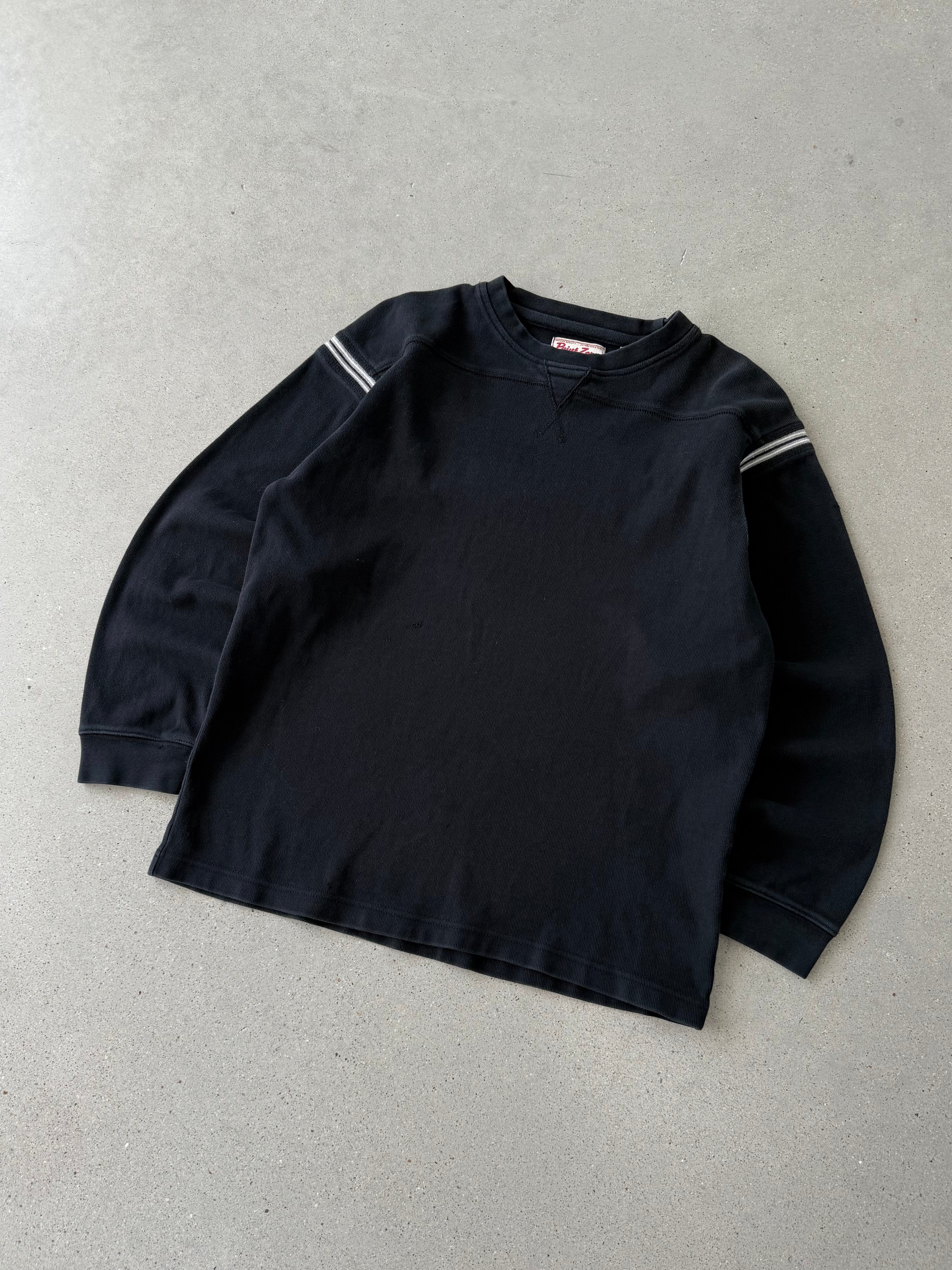 Vintage Point Zero Striped Black Sweater - M