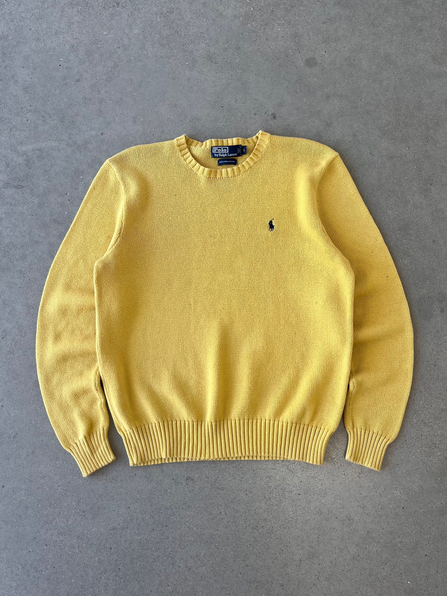 Vintage Polo Ralph Lauren Yellow Sweater - L