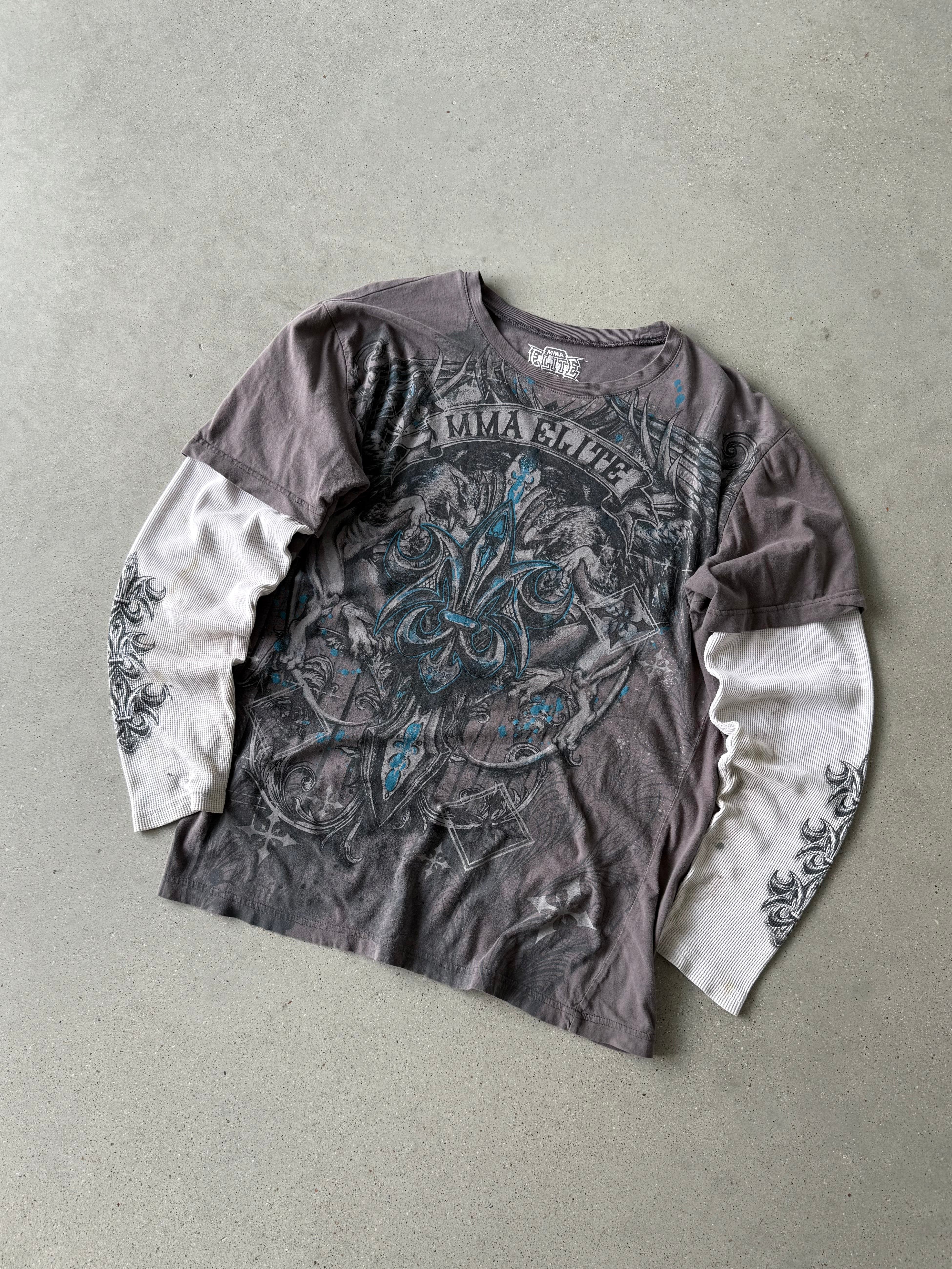 Vintage MMA Elite Layered Long Sleeve - XL