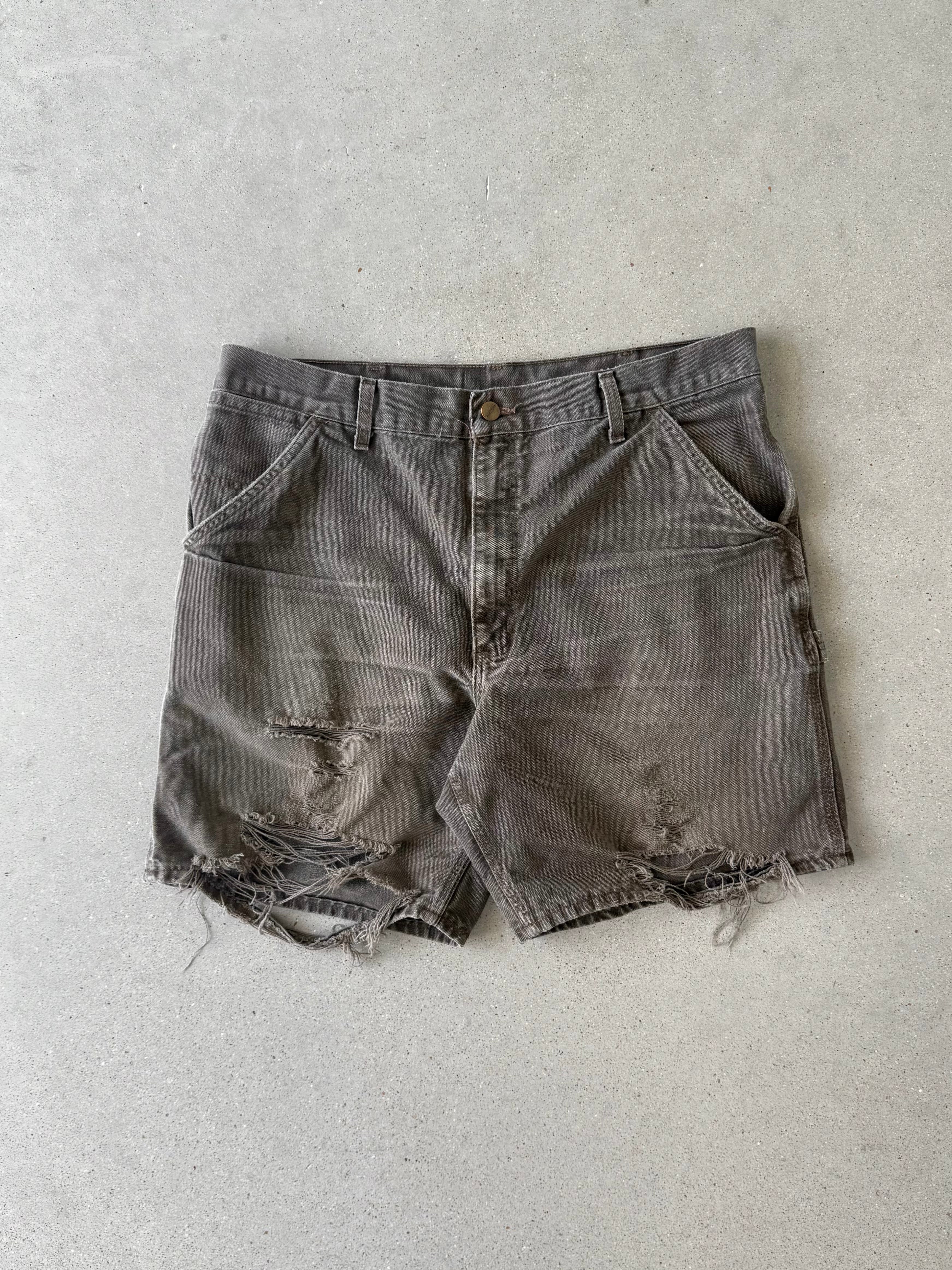 Vintage Carhartt Brown Distressed Carpenter Shorts - 36