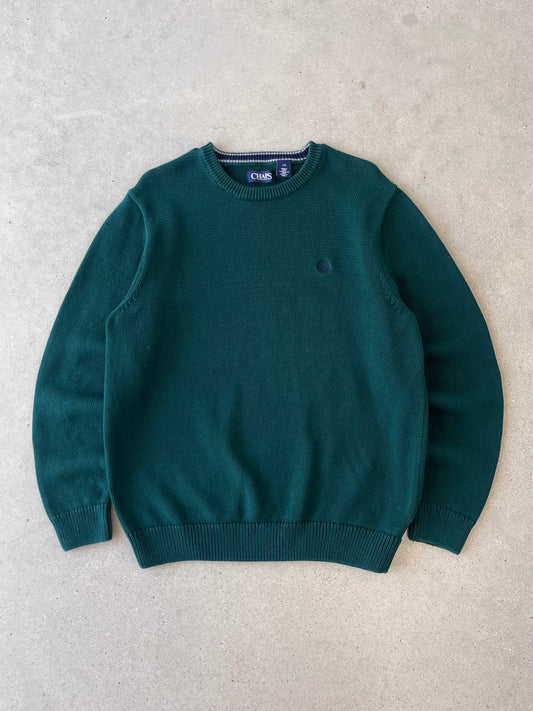 Vintage Chaps Forest Green Knitted Sweater - L