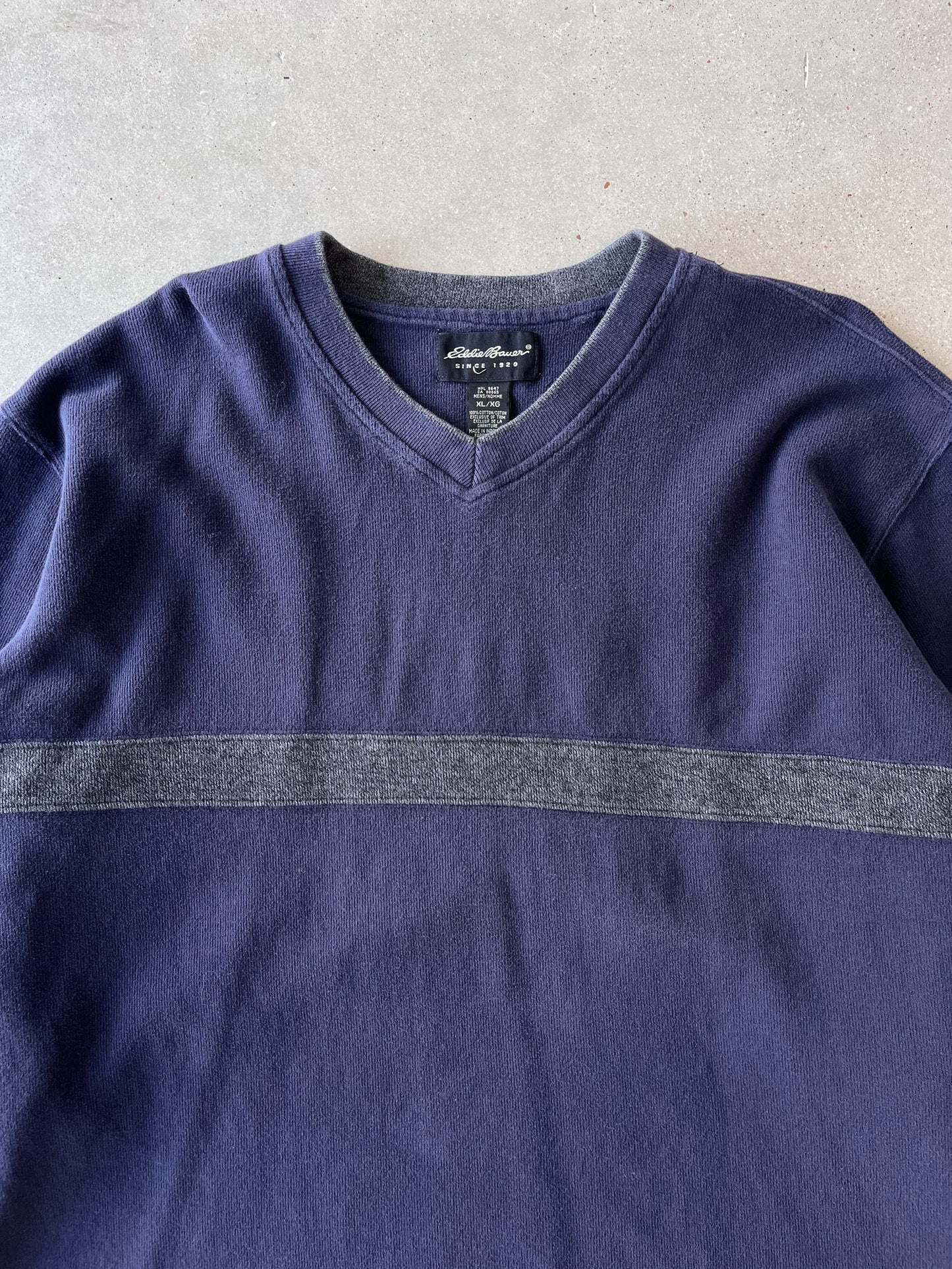 Vintage Eddie Bauer Navy Striped Sweater - XL