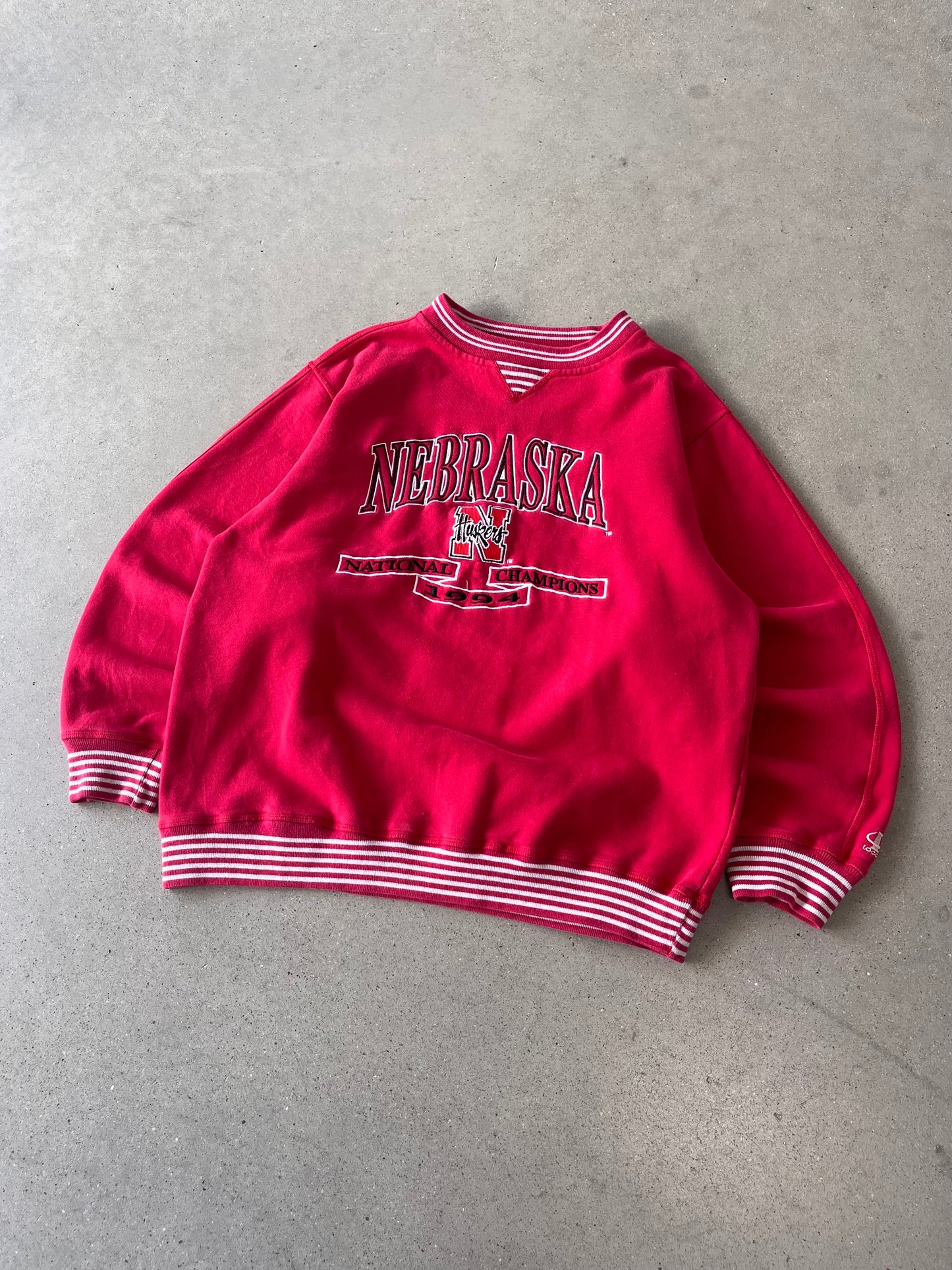 Vintage Nebraska National Champs Huskers Crewneck - XL