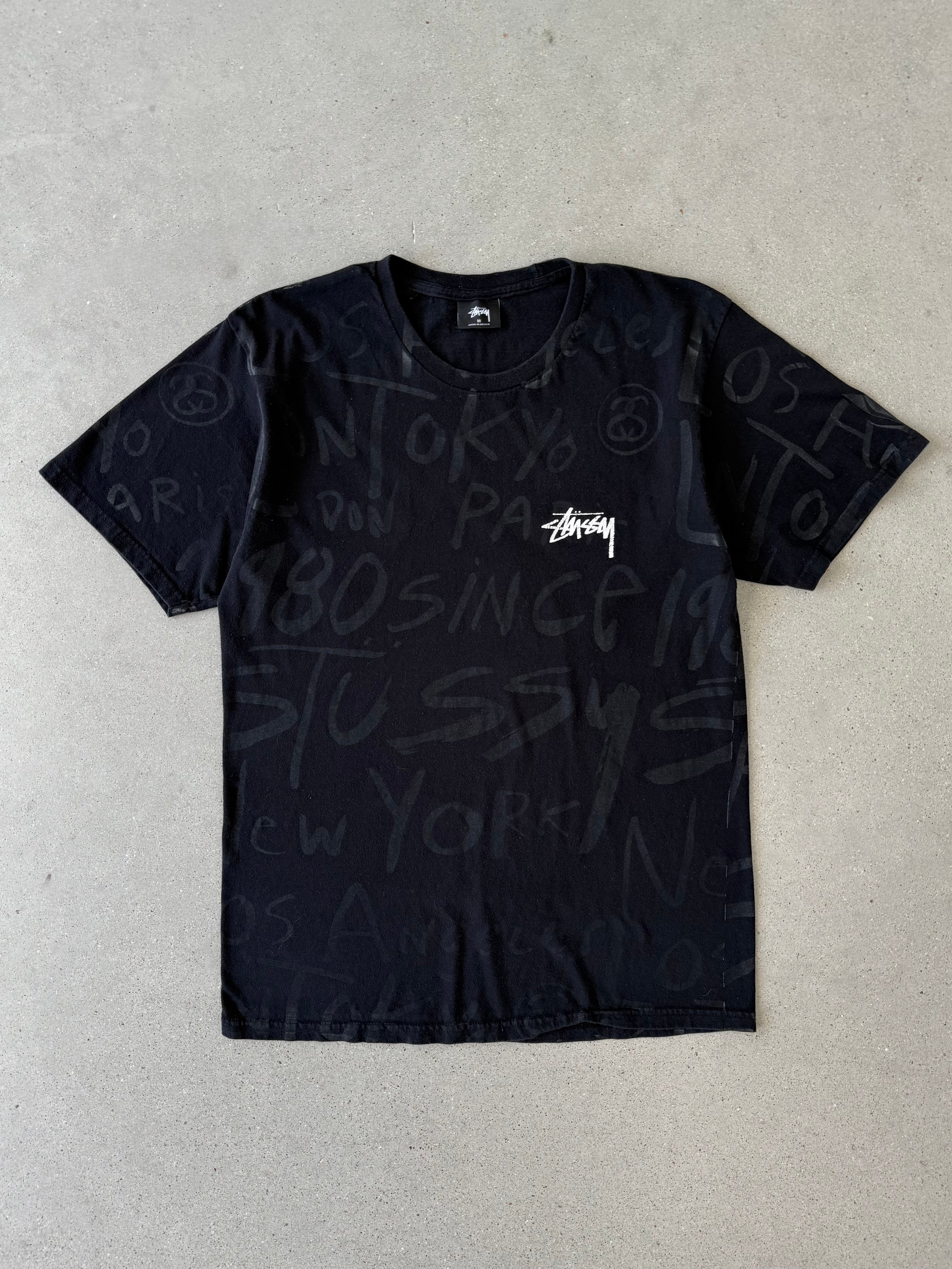 Vintage Stussy Black Tee - M