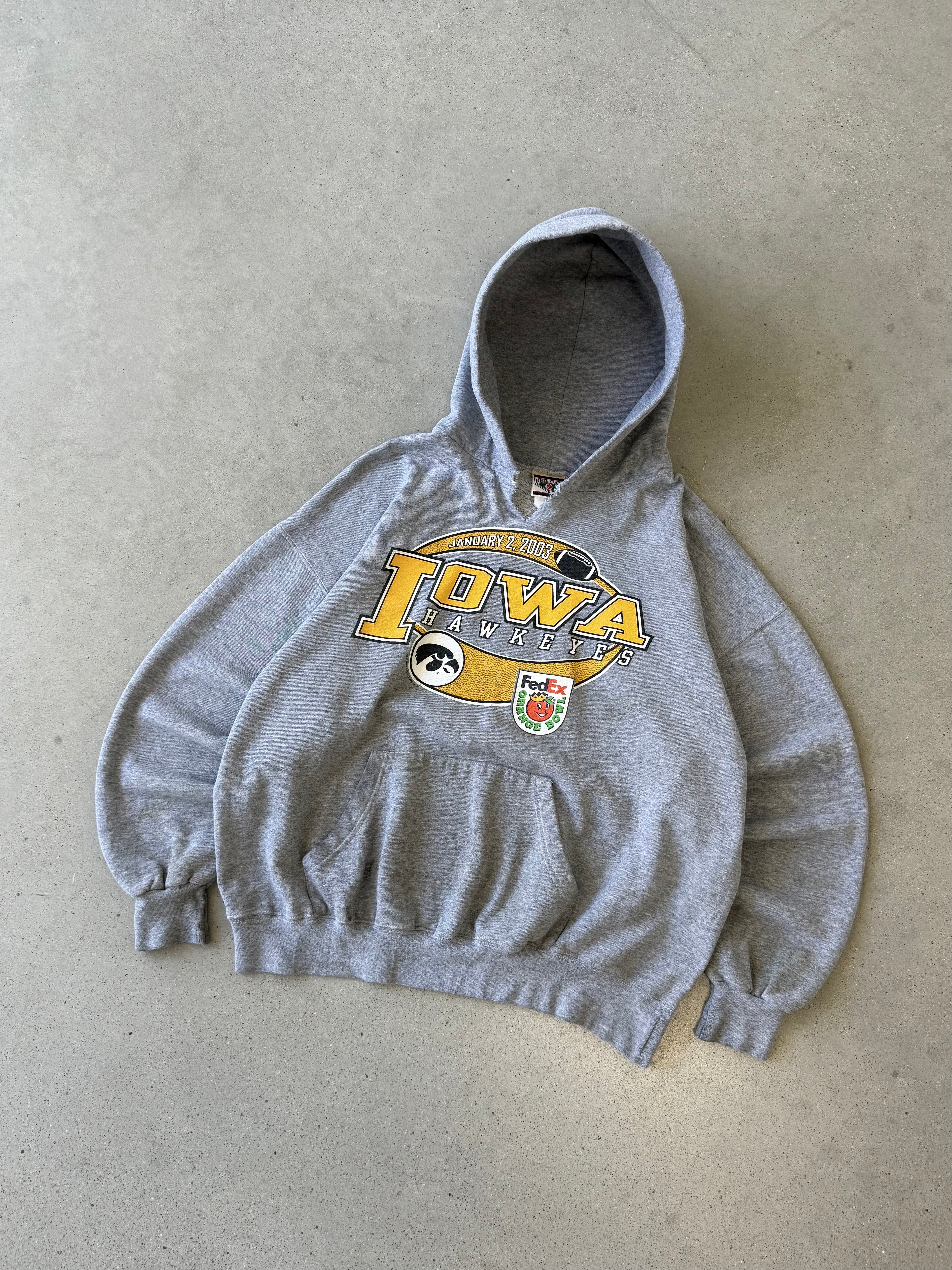 Vintage 2003 Iowa Hawkeyes Football Hoodie - XL