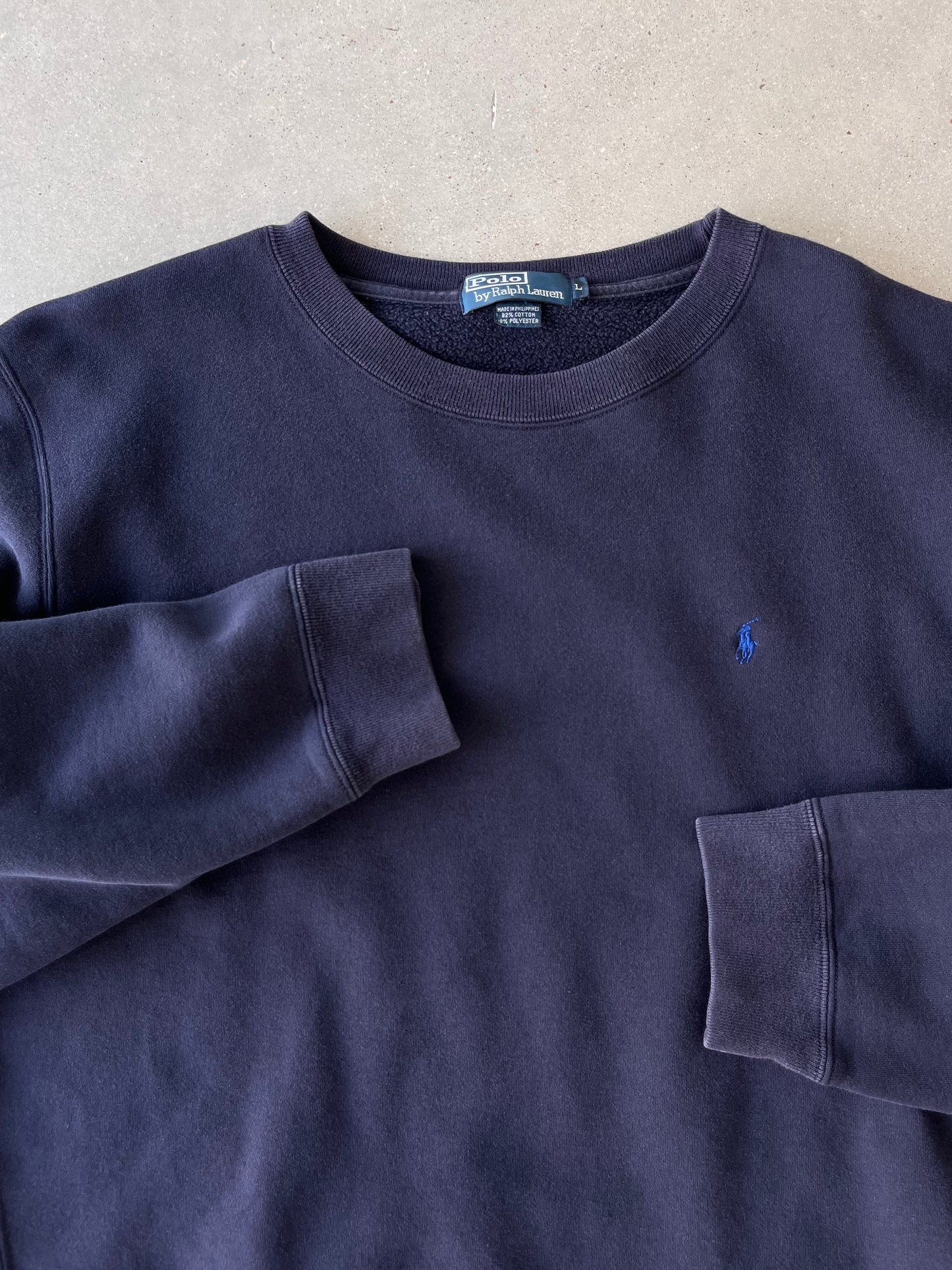 Vintage Polo Ralph Lauren Navy Sweatshirt - L