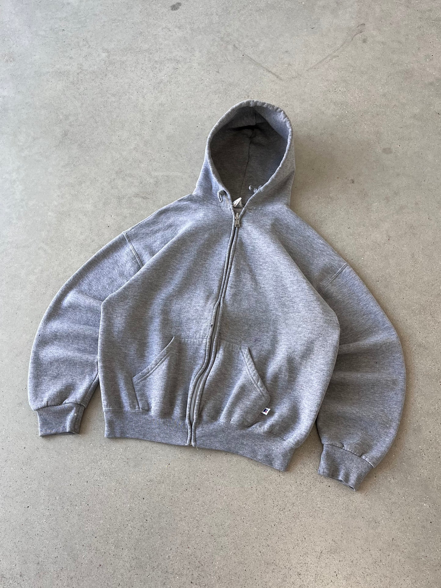 Vintage Gray Russell Athletic Zip-up Hoodie - L