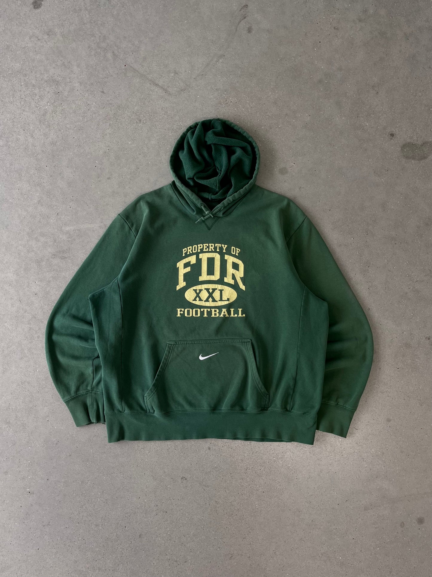 Vintage Nike Center Swoosh Football Hoodie - XL