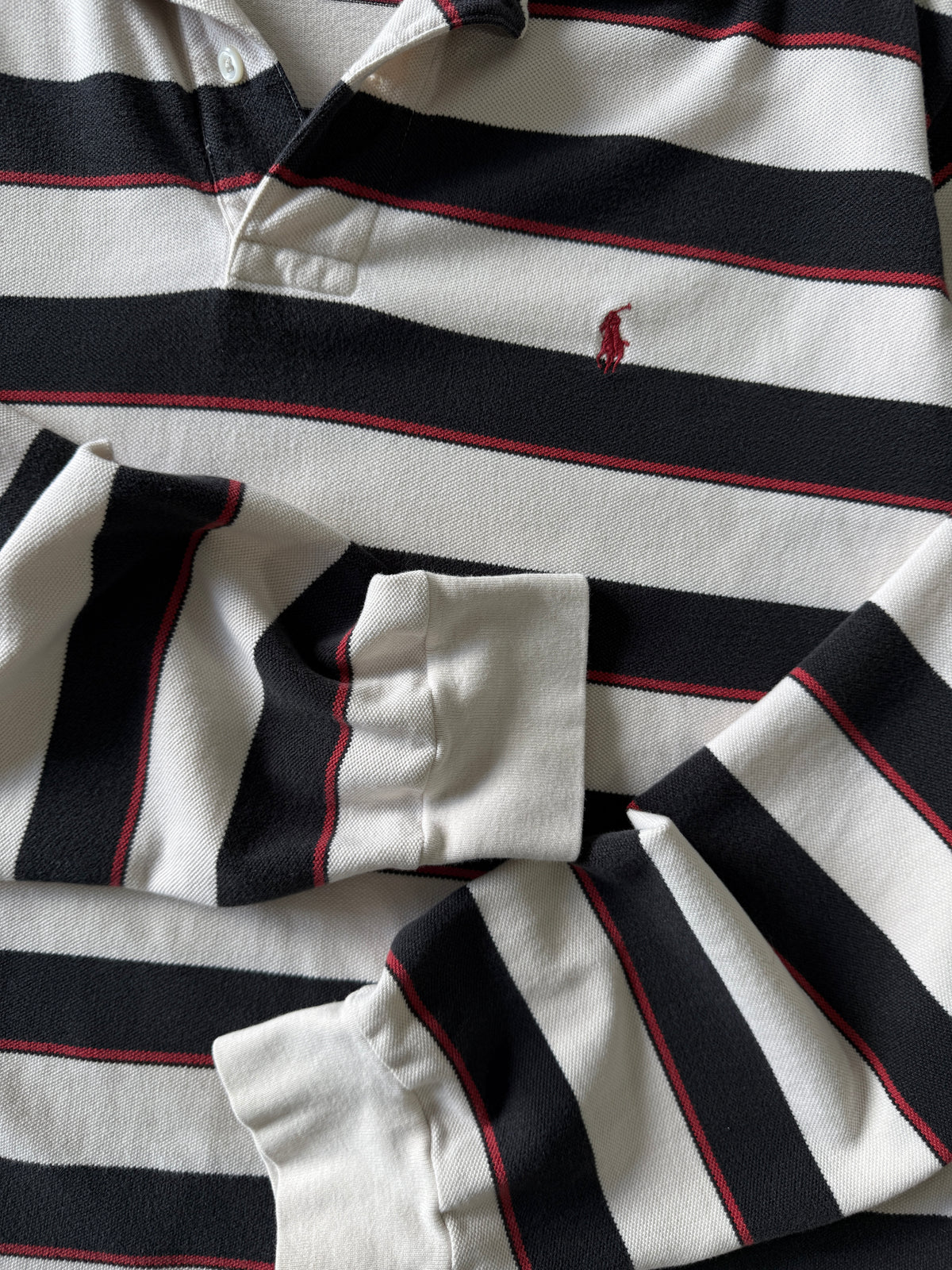 Vintage 2000s Stripes Polo By Ralph Lauren Long Sleeve T-shirt (L)