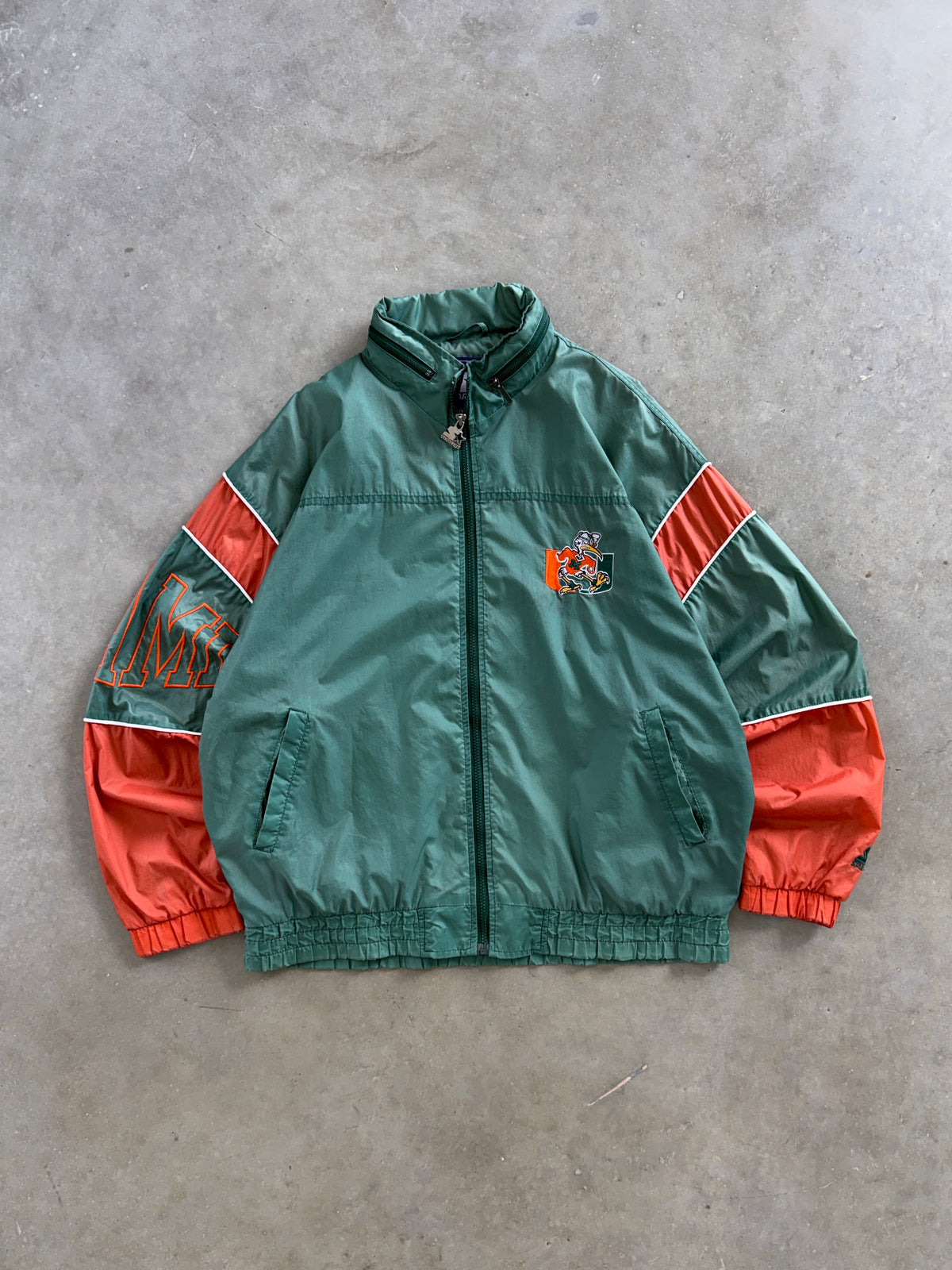 Vintage 1990s University of Miami Starter Zip-up Sweatshirt (L)