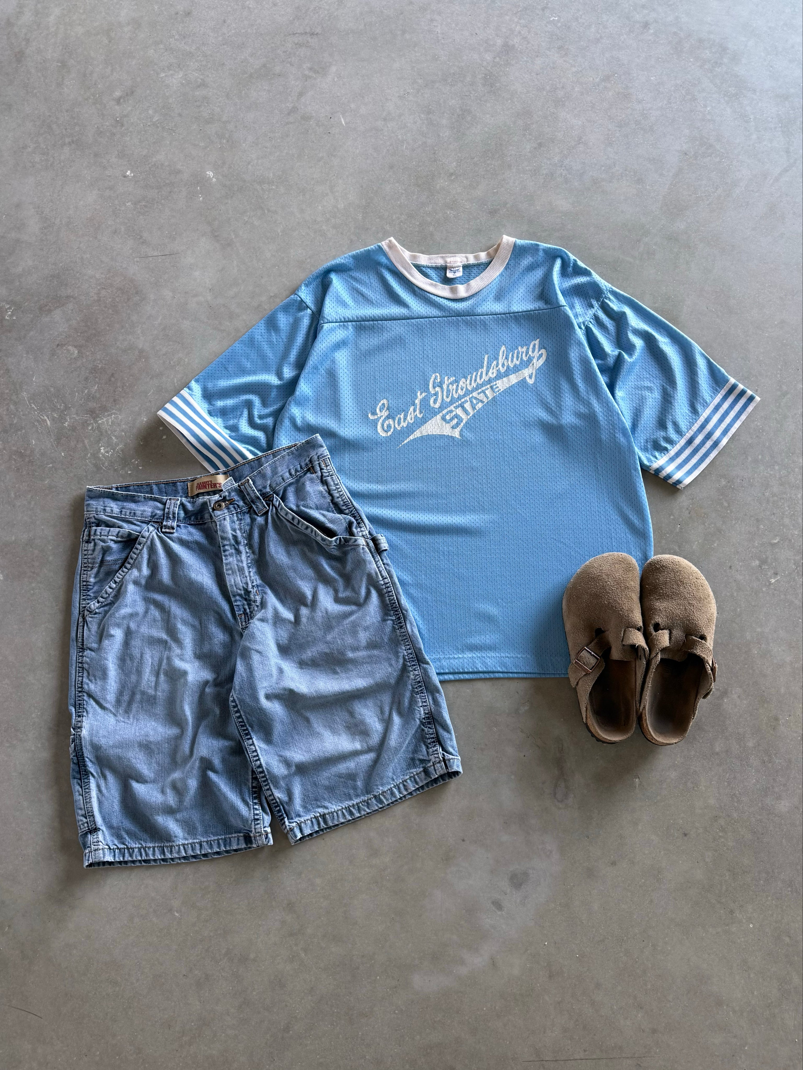 Vintage 1970s Blue Mesh Jersey (XL)