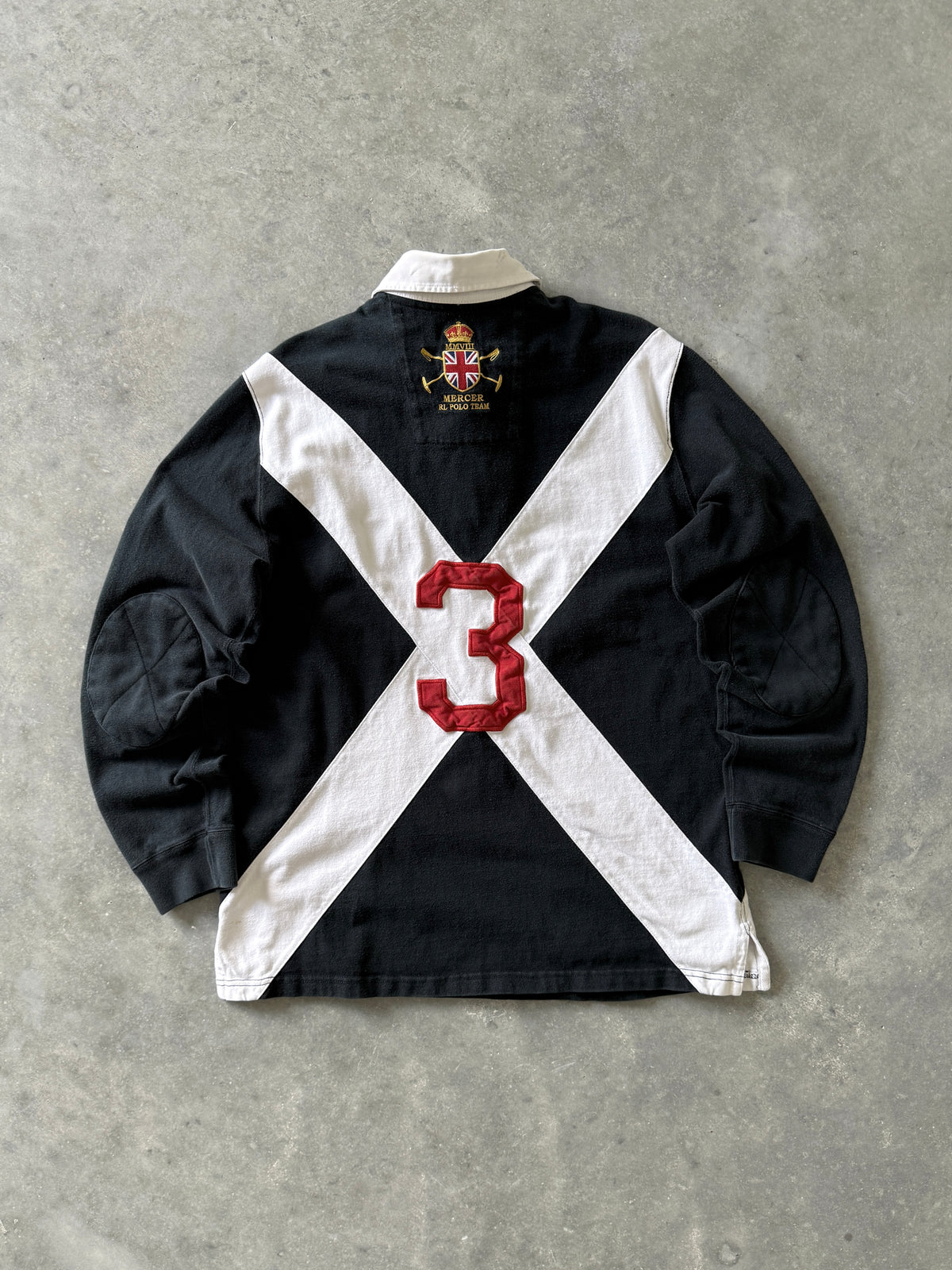Vintage 2000s Polo By Ralph Lauren "Mercer Polo Team" Rugby Long Sleeve (L)