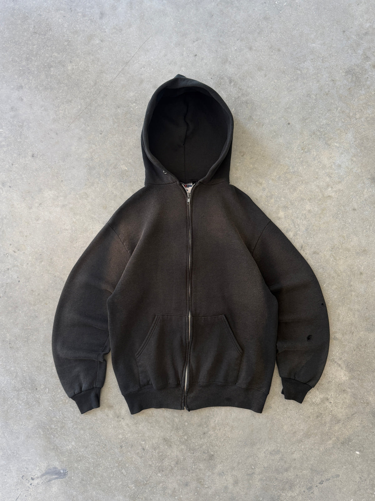 Vintage 2000s Sun-fadedJerzees Zip-up Hoodie (S)