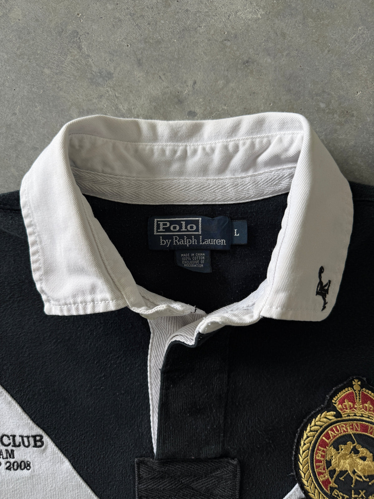 Vintage 2000s Polo By Ralph Lauren "Mercer Polo Team" Rugby Long Sleeve (L)