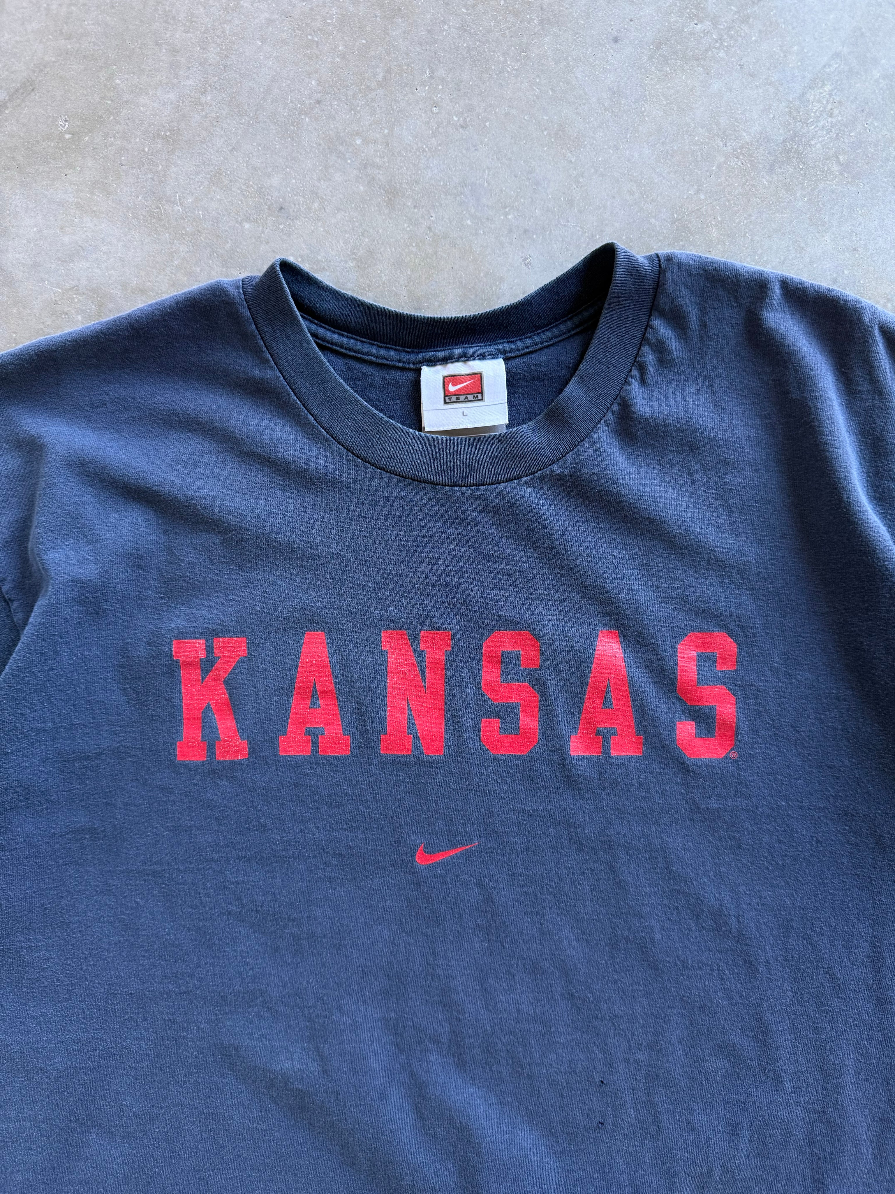 Vintage 1990s Kansas Jayhawks Nike T-shirt (L)